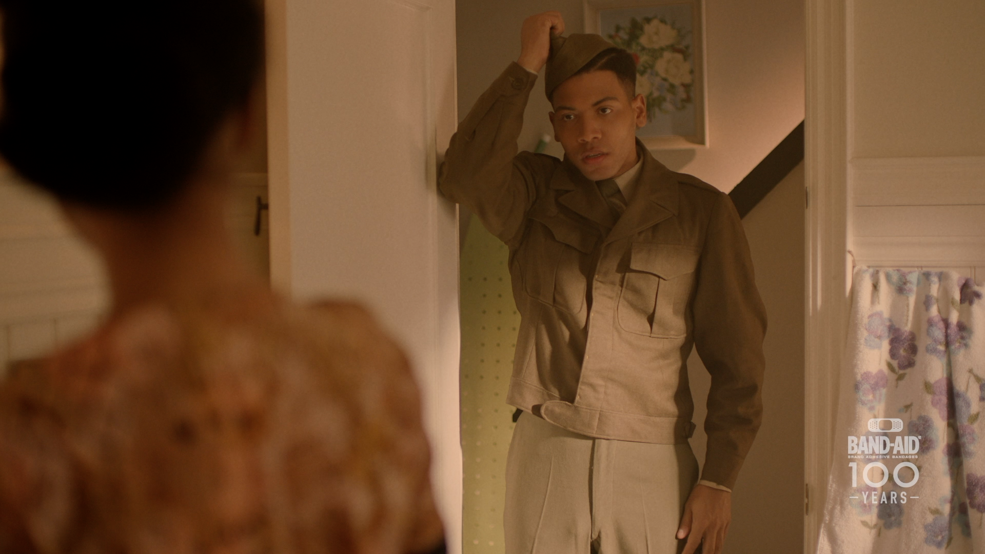 Soldier returns home to surprised, loving wife in Band-Aid 100 Years of Care commercial