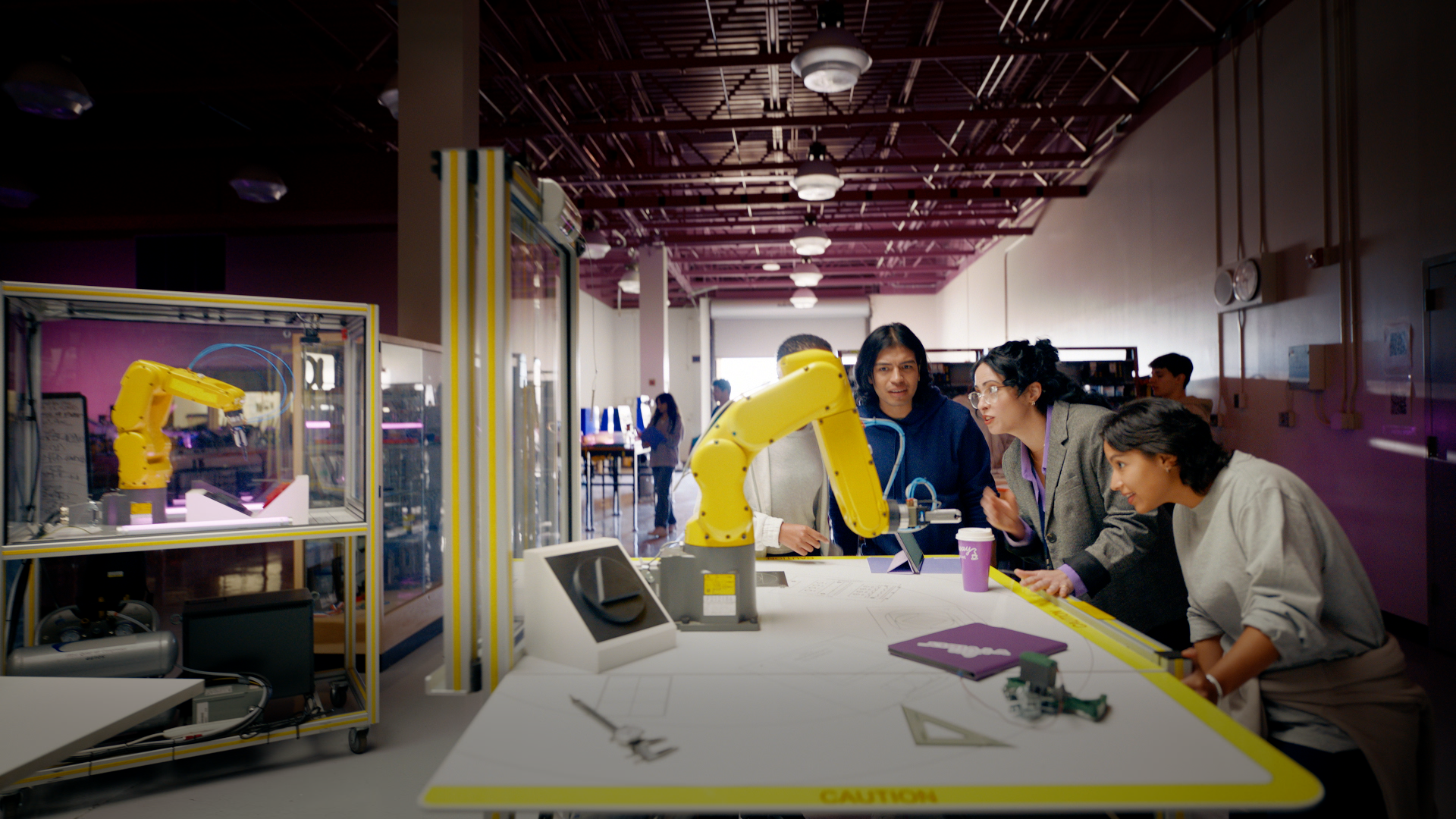 Robotics class scene from VYVGART HYTRULO pharma, lifestyle commercial, filmed by Derek McKane, New York Cinematographer/ Director of Photography