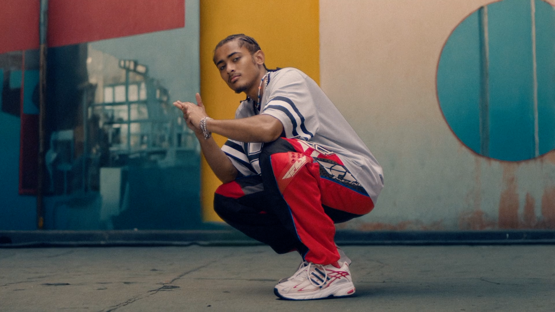 Crouching male model Adidas | Derek McKane, Cinematographer/ Director of Photography 