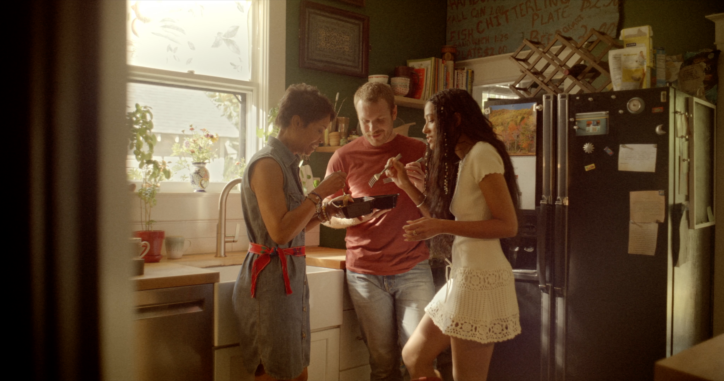 Enjoying food frame from Crave commercial, filmed by Derek McKane, New York Cinematographer/ Director of Photography 