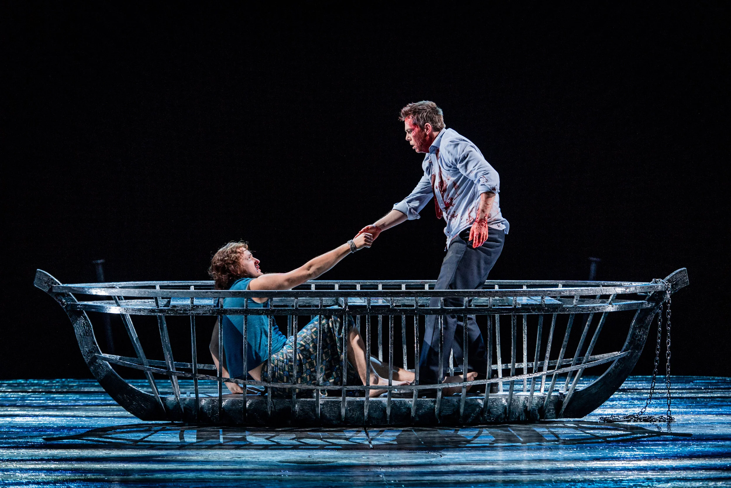 Tom Scott-Cowell as Korimako & Mike Wallace as Alex AGREED ©Glyndebourne Productions Ltd. Photo: Robert Workman 2019