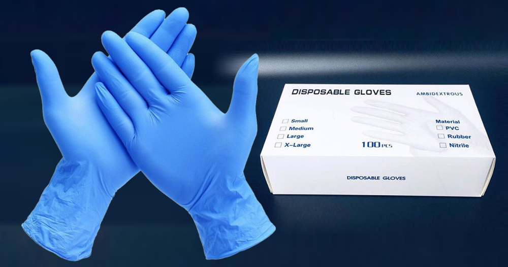 Blue Nitrile Exam Gloves