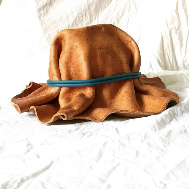 . . . 2.0 #contemporarydesign #designprocess #design #leatherworking #experimental #hatmaking #inthestudio #bradleylbowers
