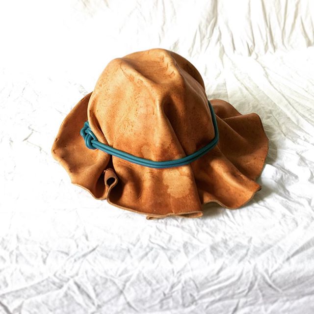 . . . 2.0 #experimental #inthestudio #designprocess #contemporarydesign #hatmaking #leatherworking #experimental #bradleylbowers