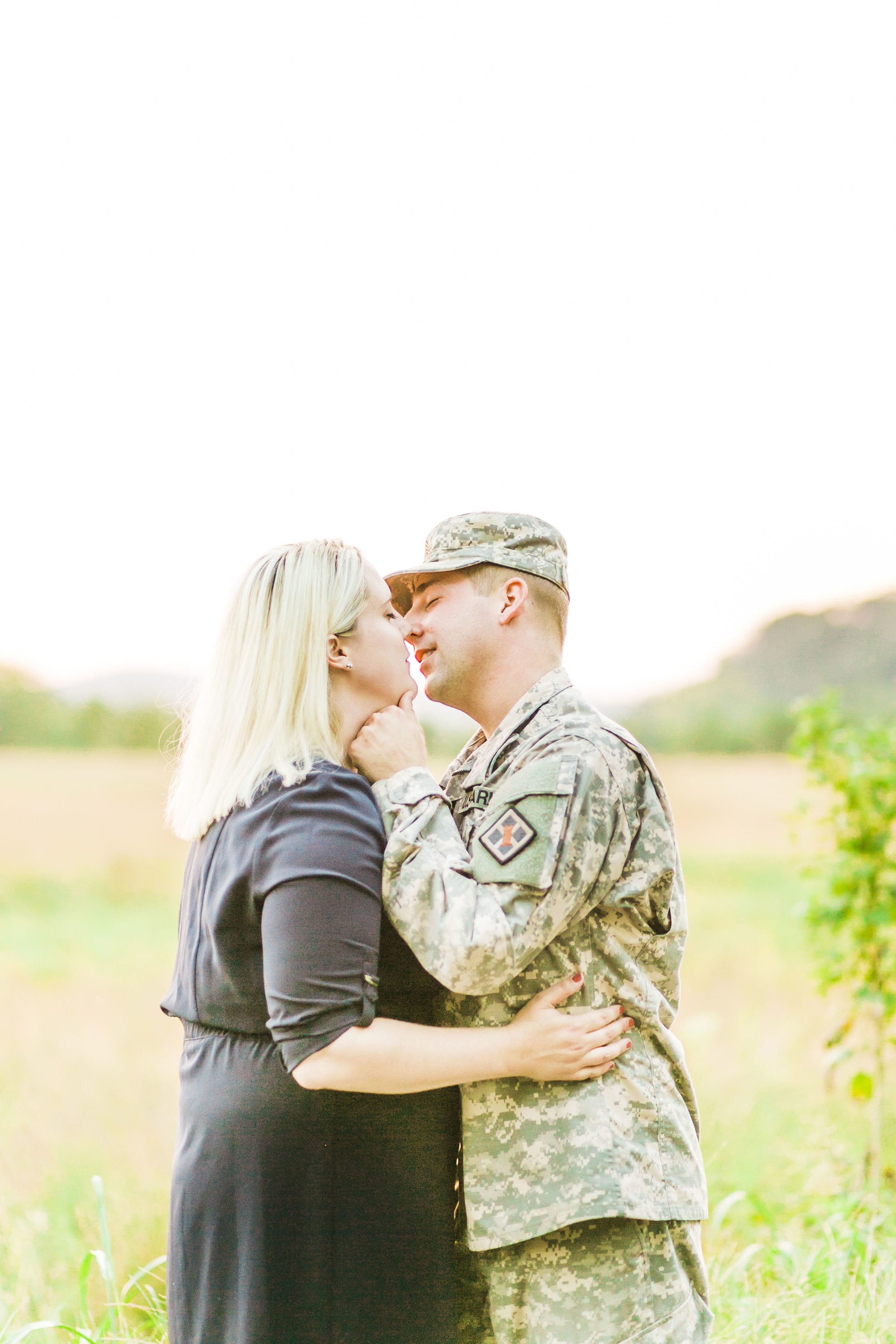 Knoxville engagement photos military fatigues