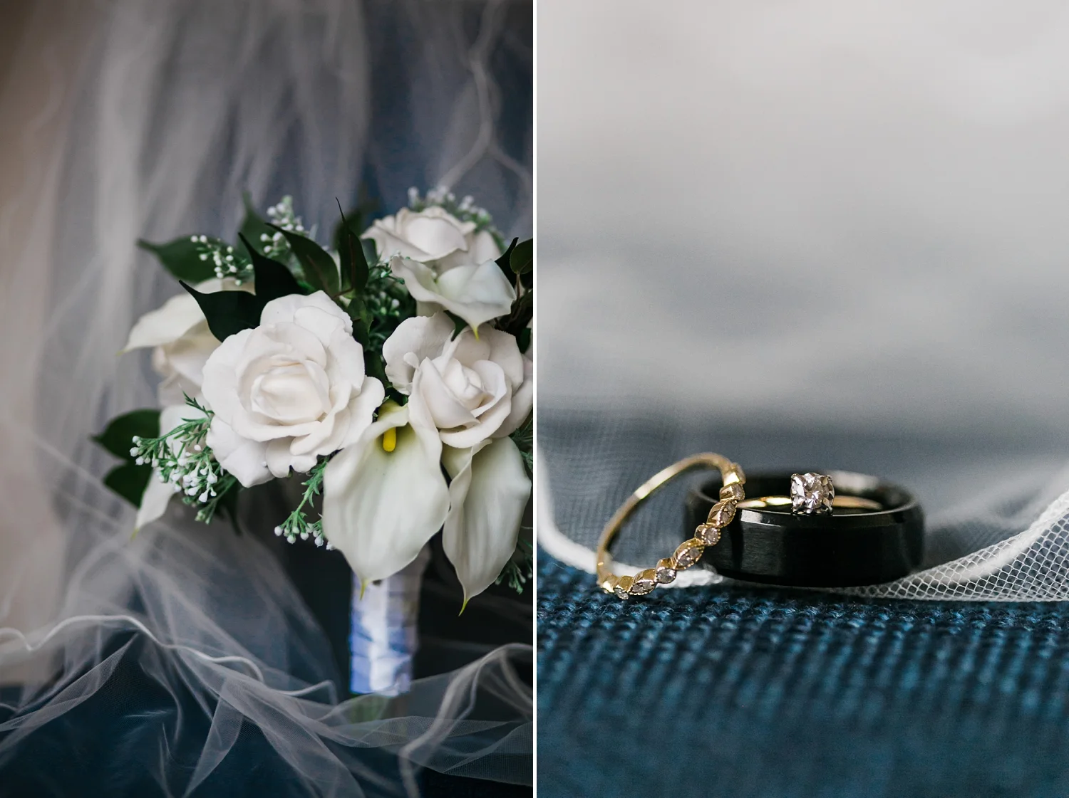 blue wedding details