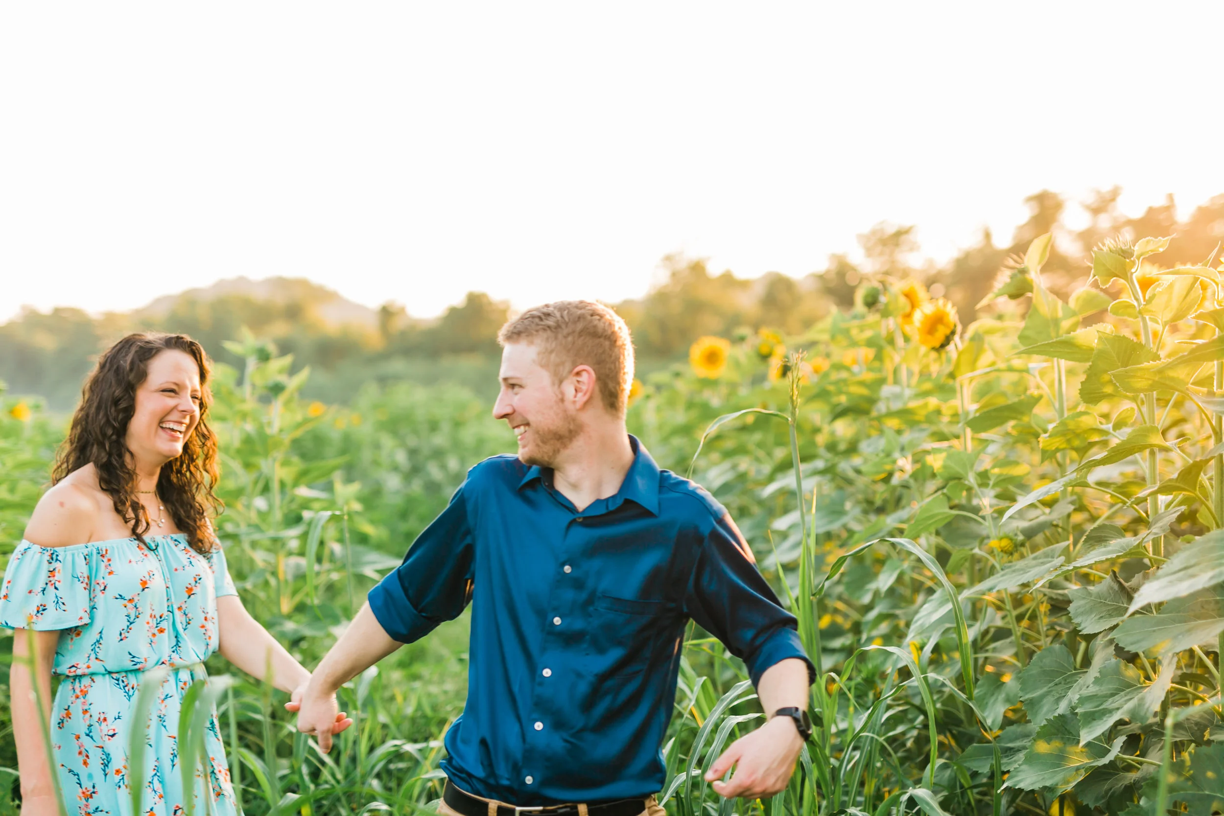 engagement sunflower field knoxville tn