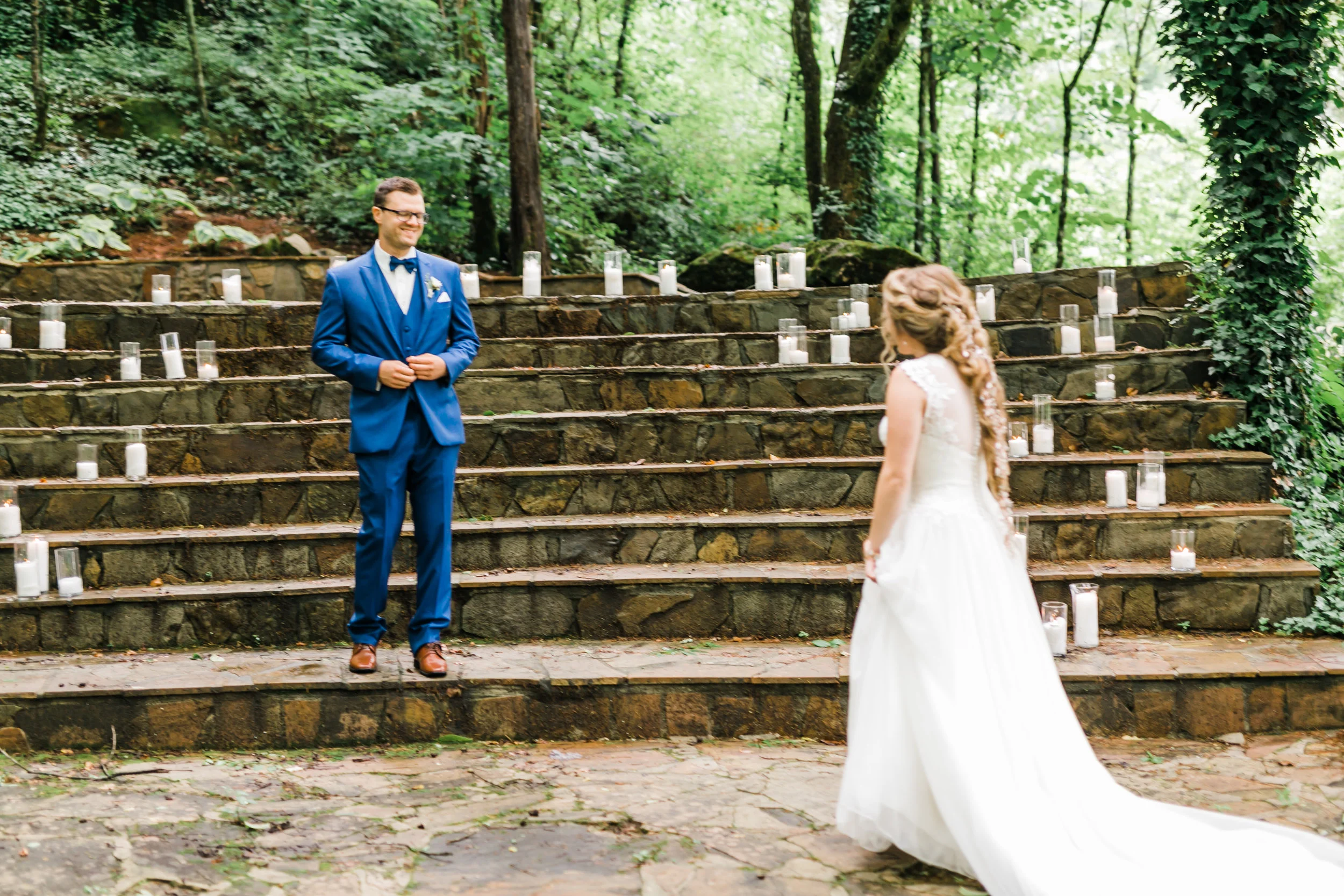 stone steps in woods Daras garden