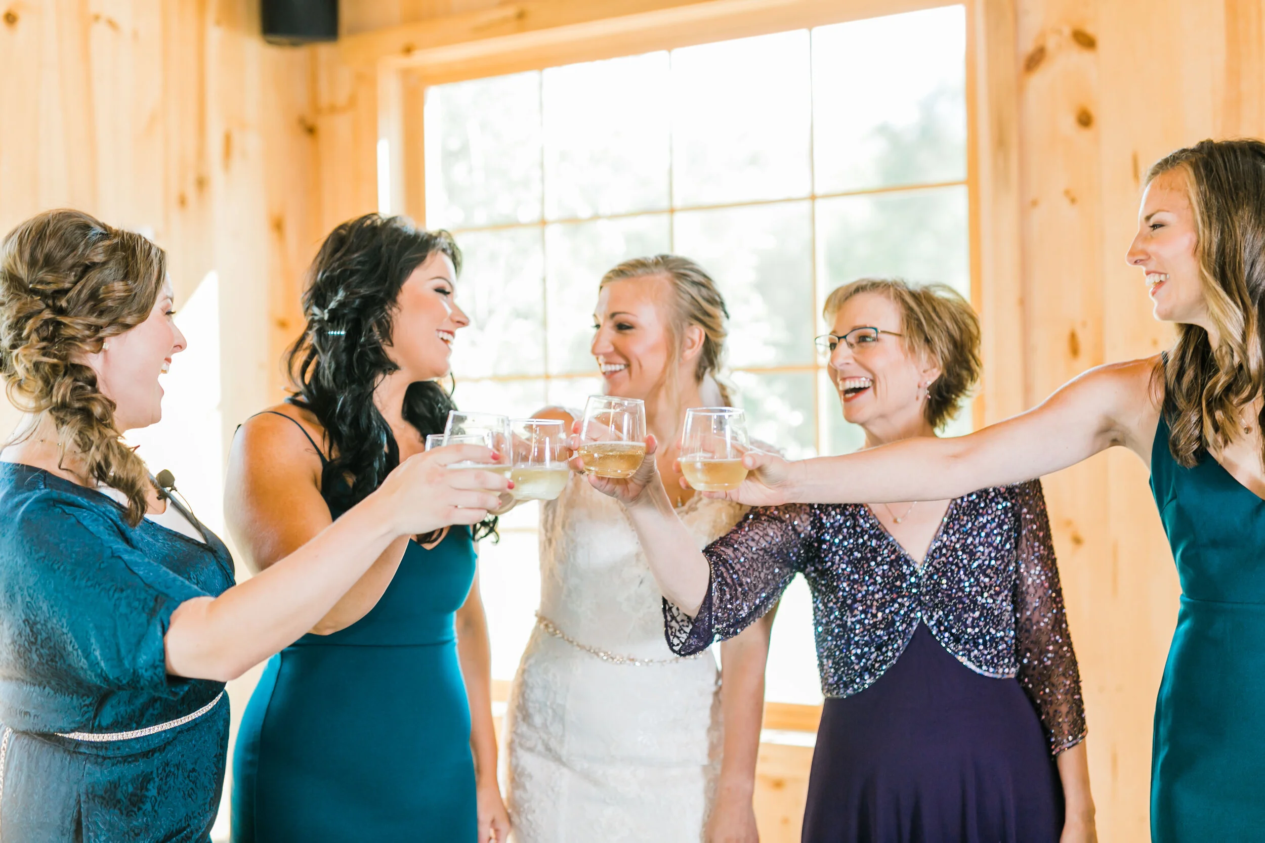 champagne toast wedding day