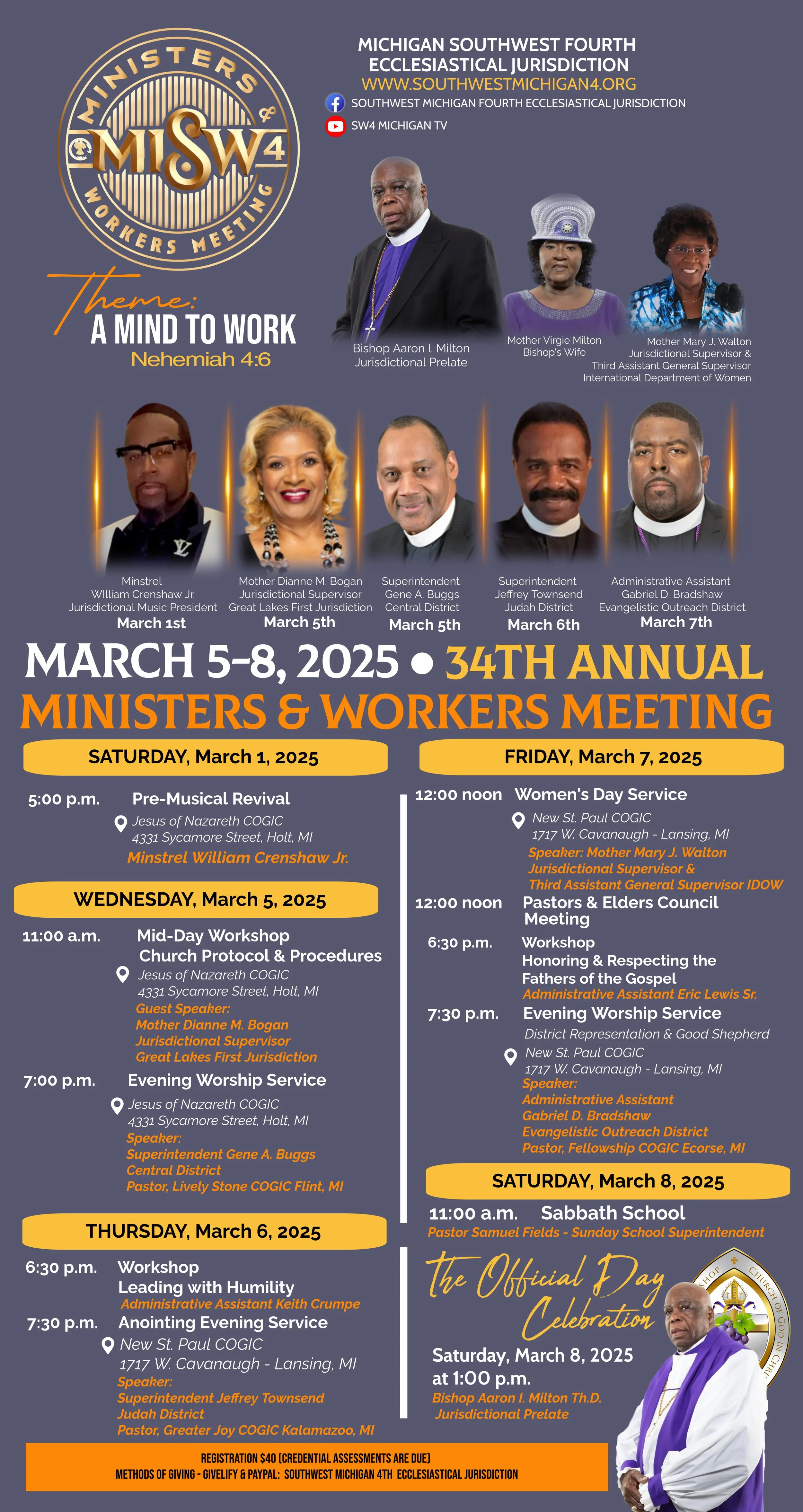 Calendar โ SWMI4 COGIC Calendar โ SWMI4 COGIC