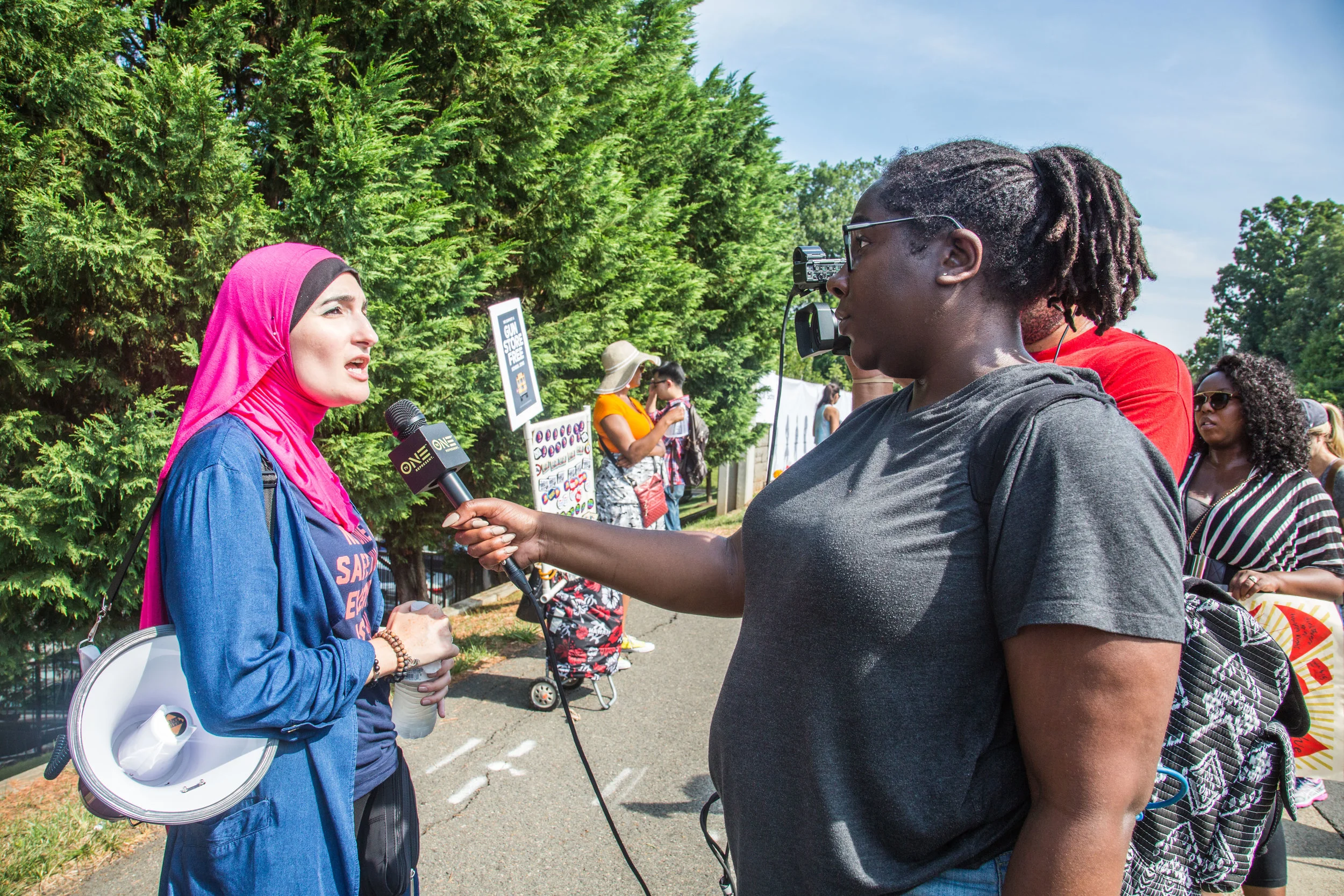 Linda Sarsour & Tamika Mallory in the Monsoon