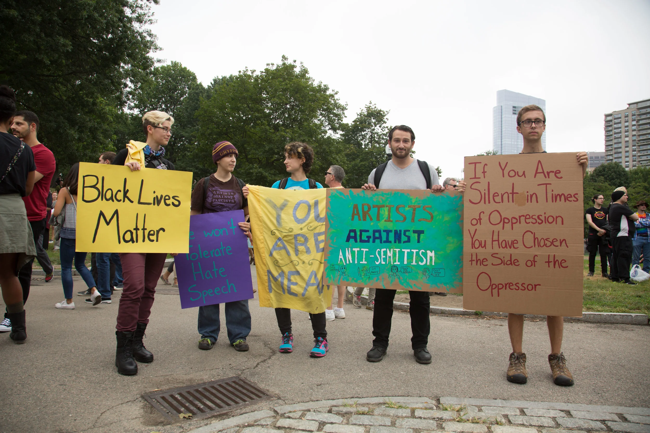 40 Thousand Counter protesters show up at Boston Common in opposition of a conservative Freedom of Speech rally on August 19, 2017
