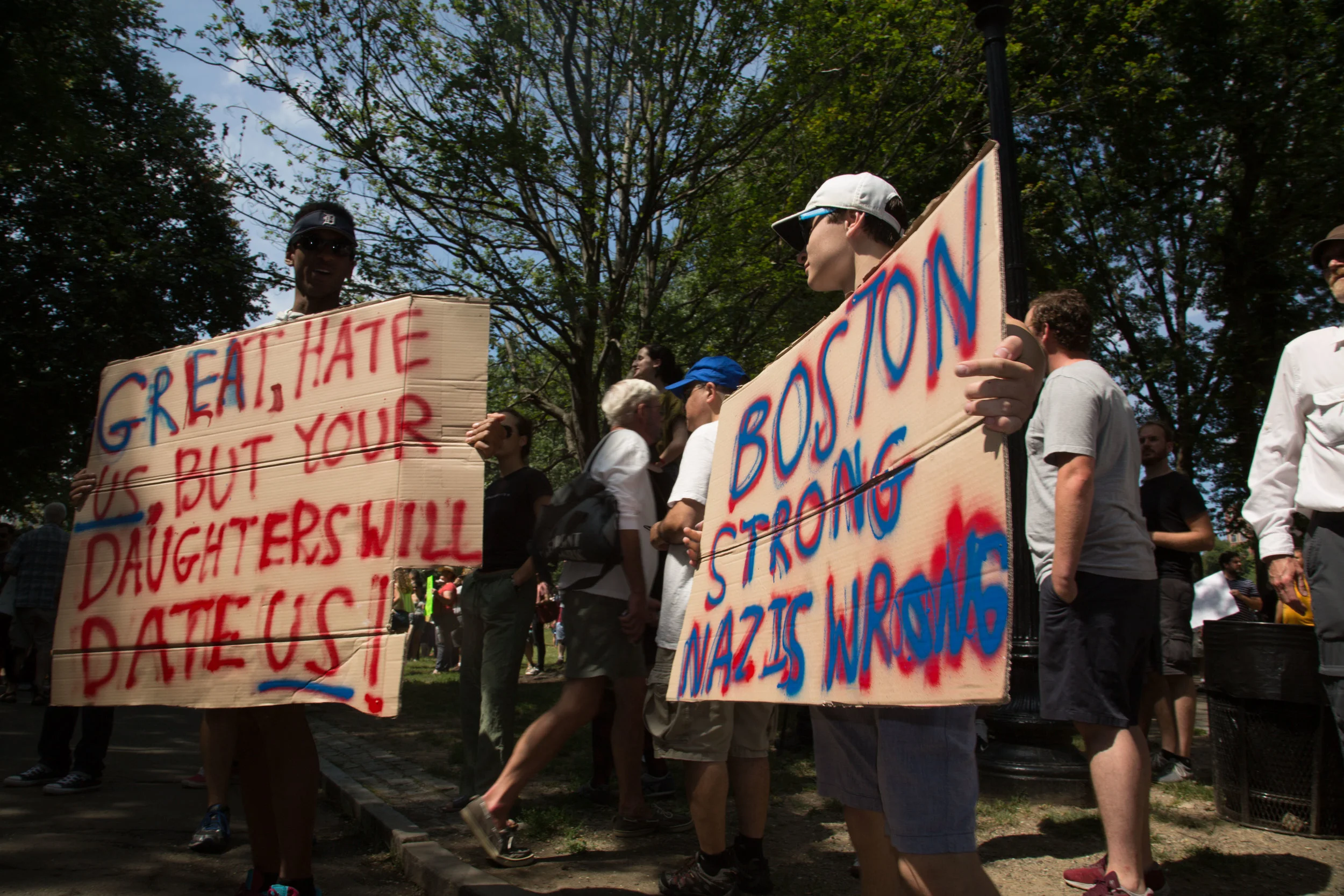 40 Thousand Counter protesters show up at Boston Common in opposition of a conservative Freedom of Speech rally on August 19, 2017