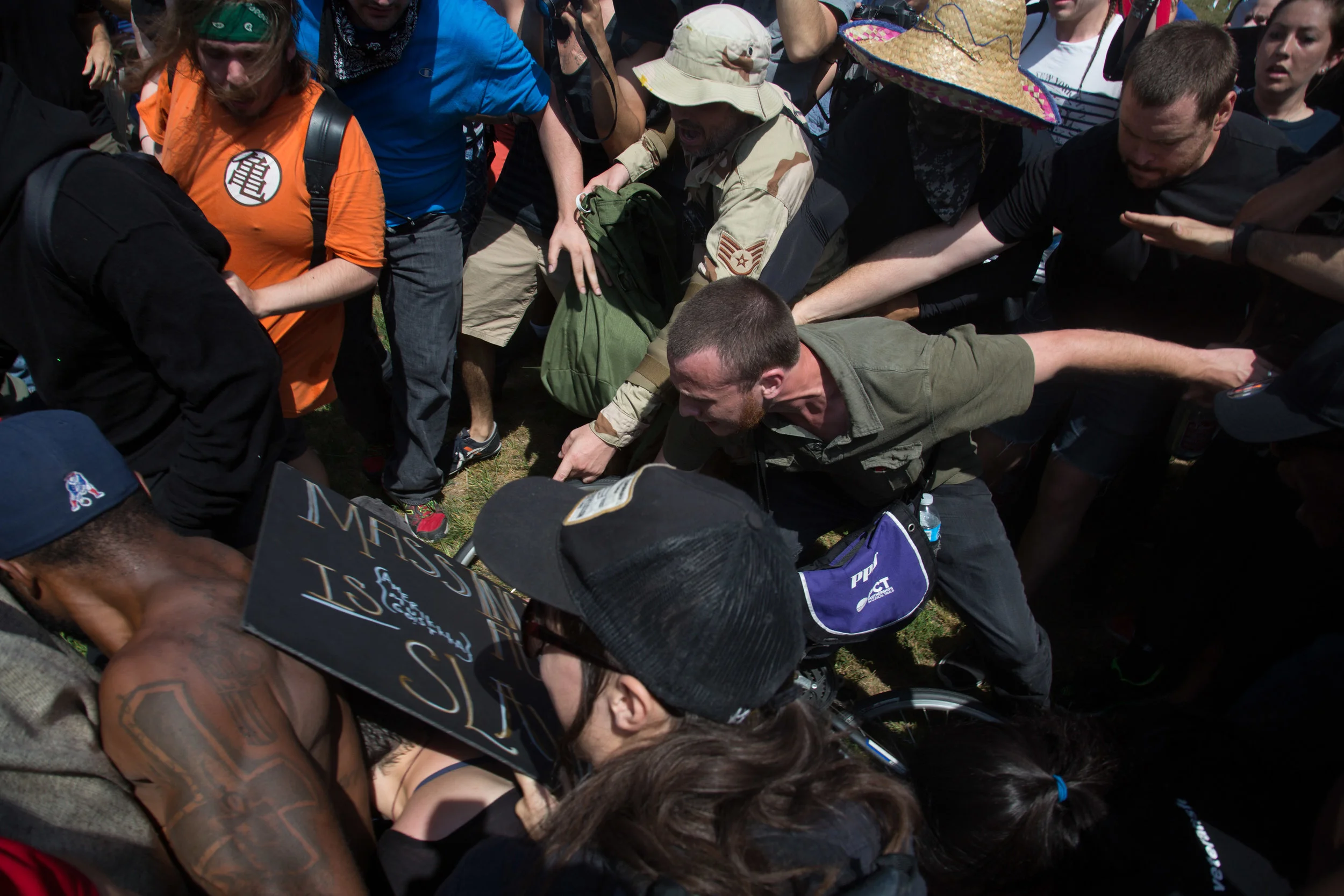 40 Thousand Counter protesters show up at Boston Common in opposition of a conservative Freedom of Speech rally on August 19, 2017