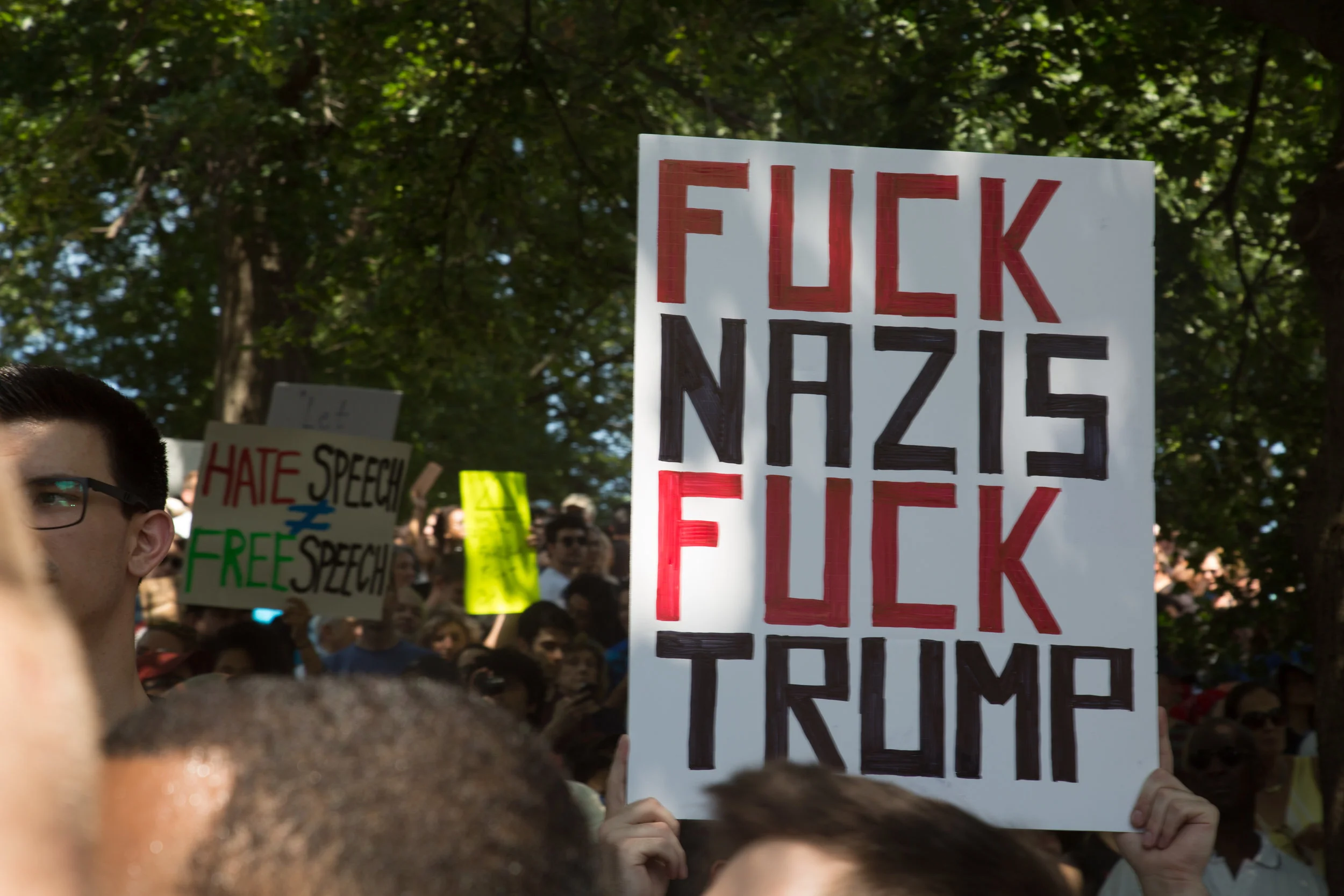 40 Thousand Counter protesters show up at Boston Common in opposition of a conservative Freedom of Speech rally on August 19, 2017