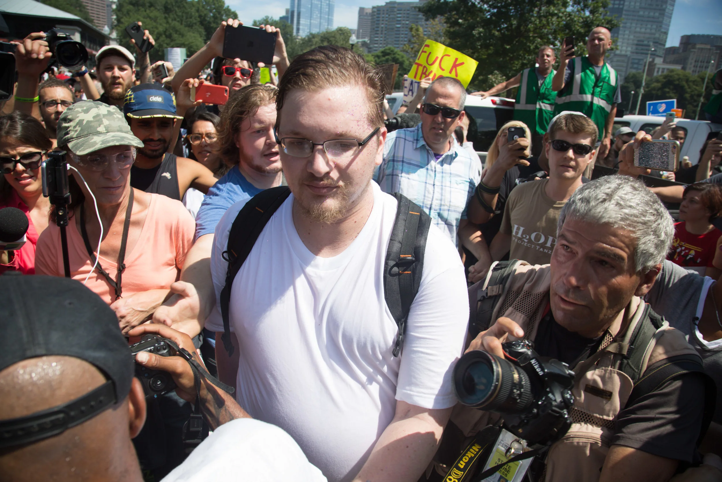 40 Thousand Counter protesters show up at Boston Common in opposition of a conservative Freedom of Speech rally on August 19, 2017