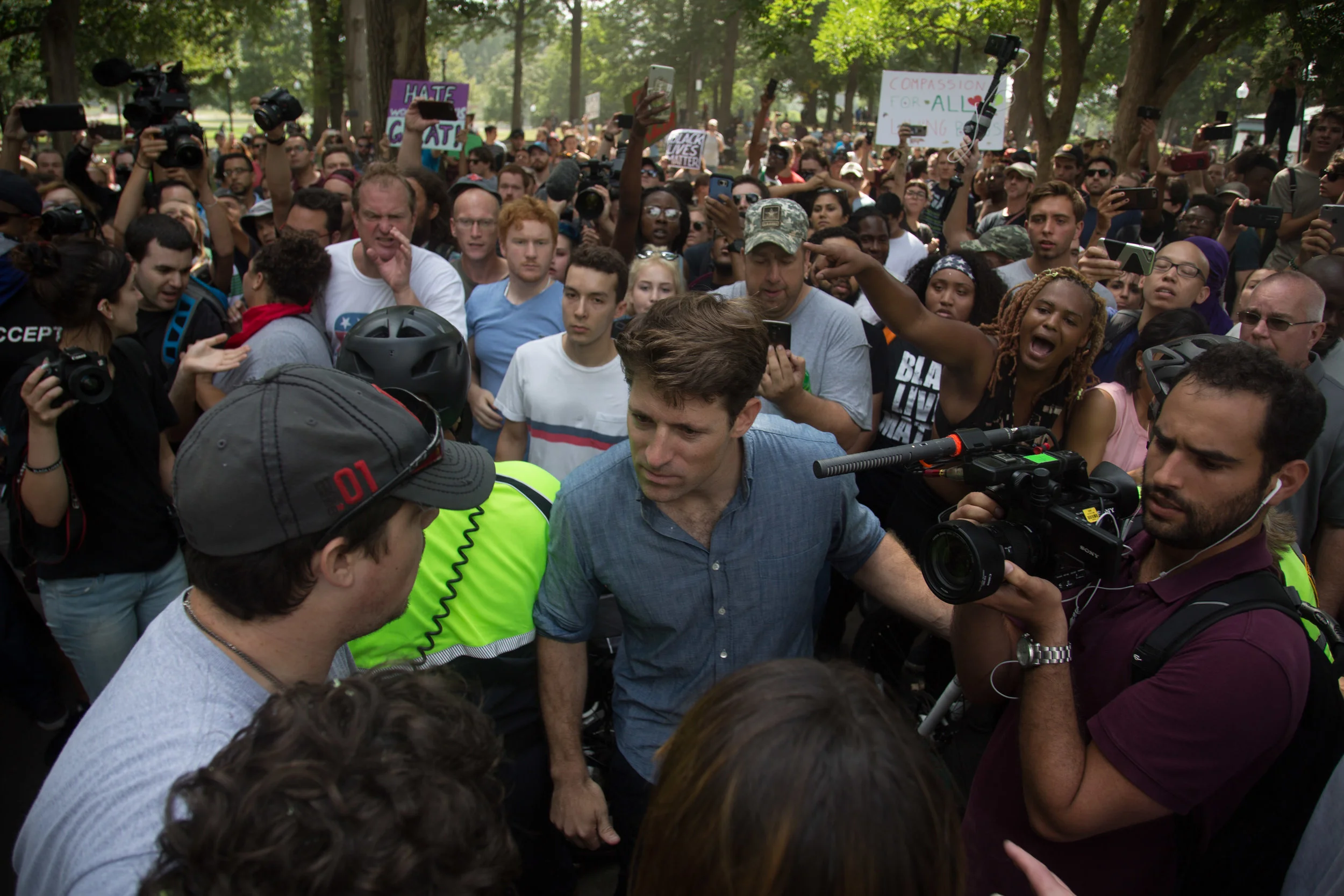 40 Thousand Counter protesters show up at Boston Common in opposition of a conservative Freedom of Speech rally on August 19, 2017