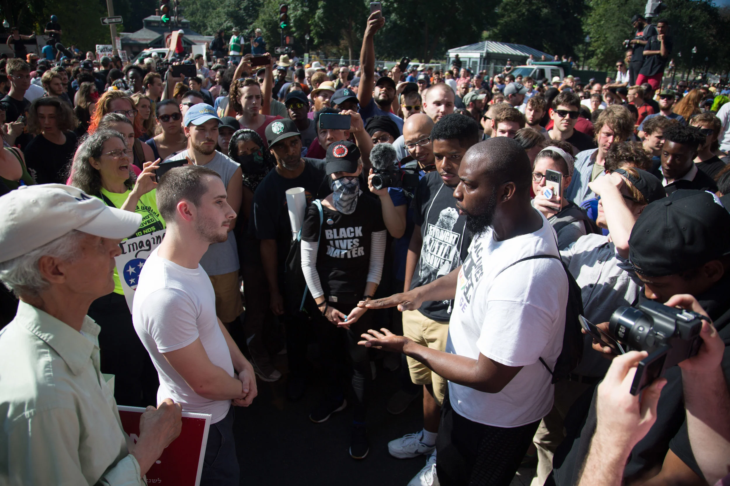 40 Thousand Counter protesters show up at Boston Common in opposition of a conservative Freedom of Speech rally on August 19, 2017