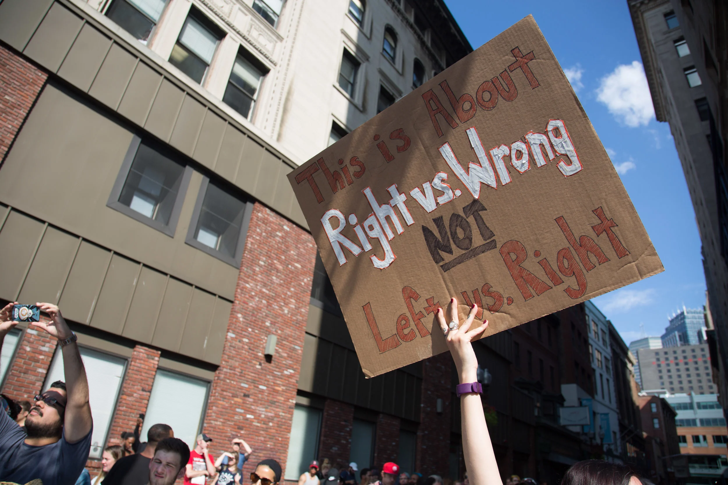 40 Thousand Counter protesters show up at Boston Common in opposition of a conservative Freedom of Speech rally on August 19, 2017