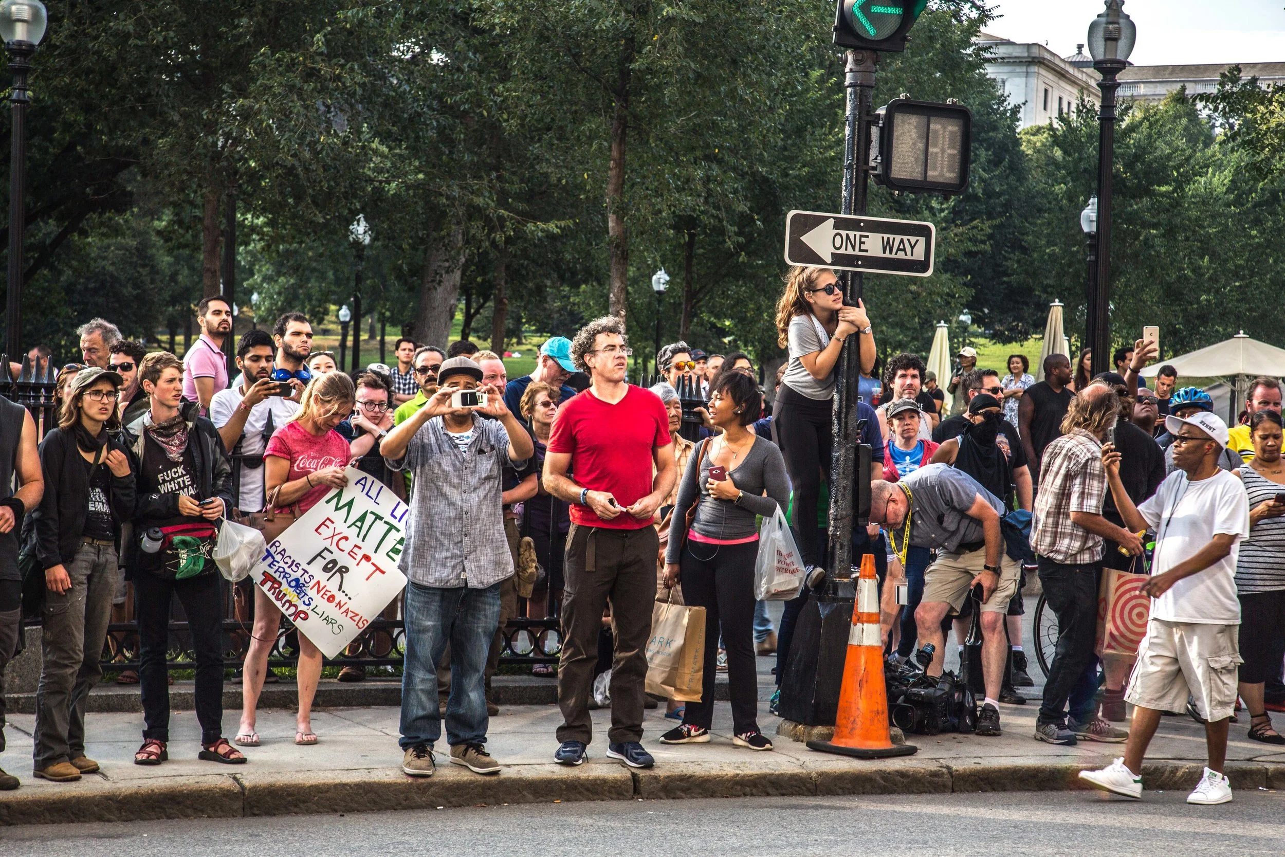 40 Thousand Counter protesters show up at Boston Common in opposition of a conservative Freedom of Speech rally on August 19, 2017