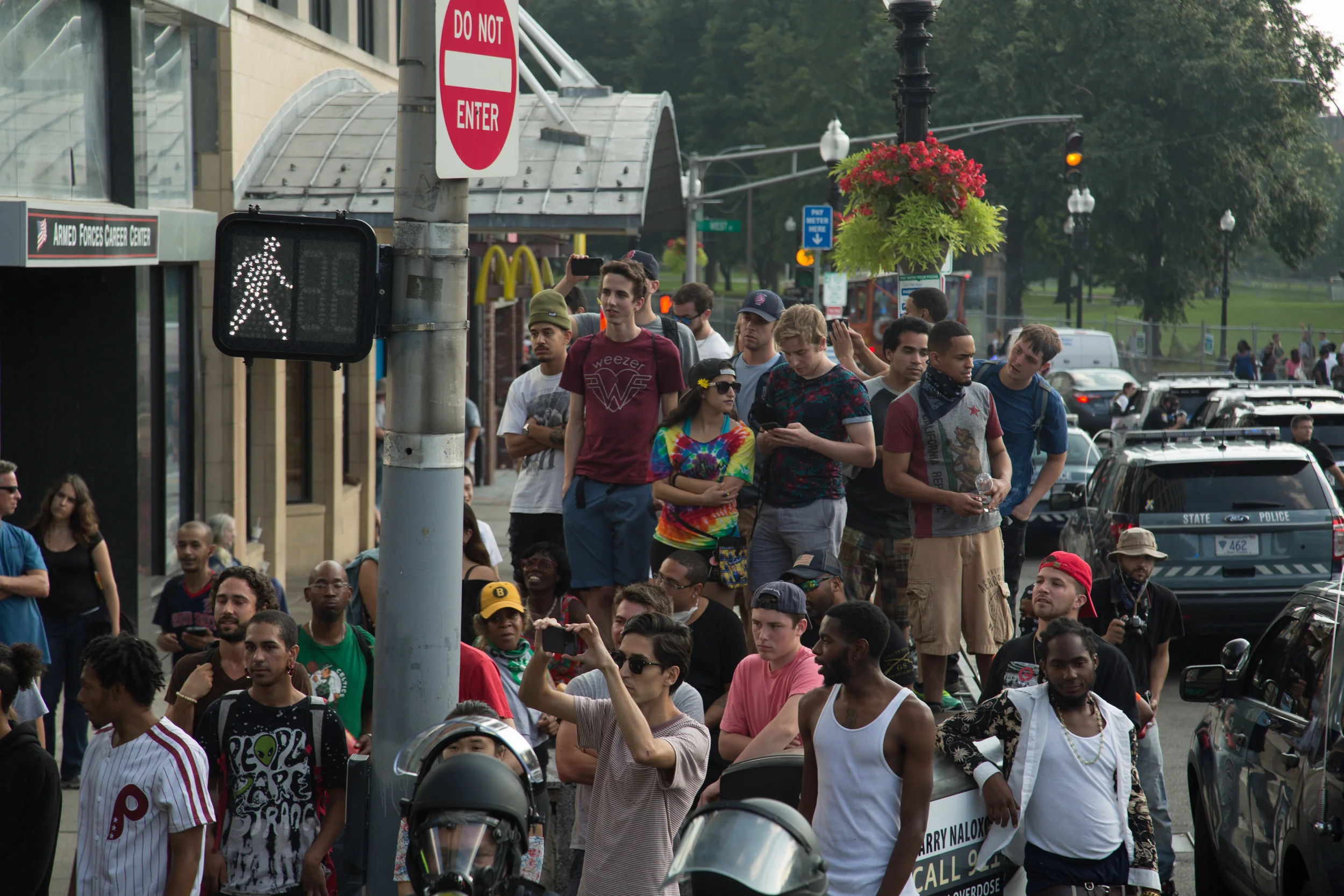 40 Thousand Counter protesters show up at Boston Common in opposition of a conservative Freedom of Speech rally on August 19, 2017