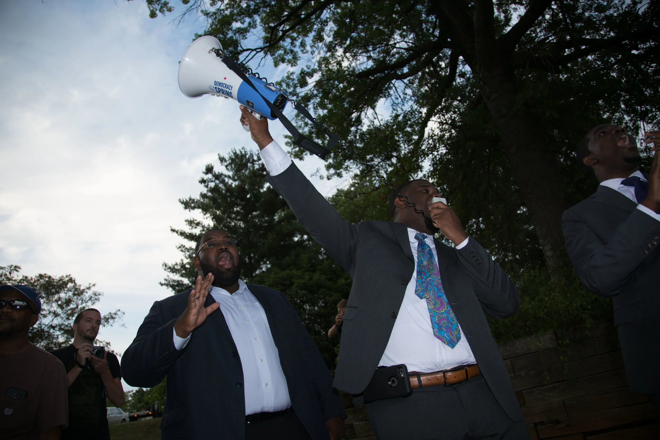 Protesters of the Charlottesville tragedy begin their 10 day action as they march from Charlottesville, Virgina to Washington D.C. Organizers Nelini Stamp of the Workign Famlies Party and Mohammed Naeem lead the action into the begining of the week. The first day consisted of roughly 200 protesters who came out for the blessing and the first 3 miles of the march. Fellow organizations include the Women's March, Working Families Party, Action Network, and Rogue Photo. Cville2DC.us