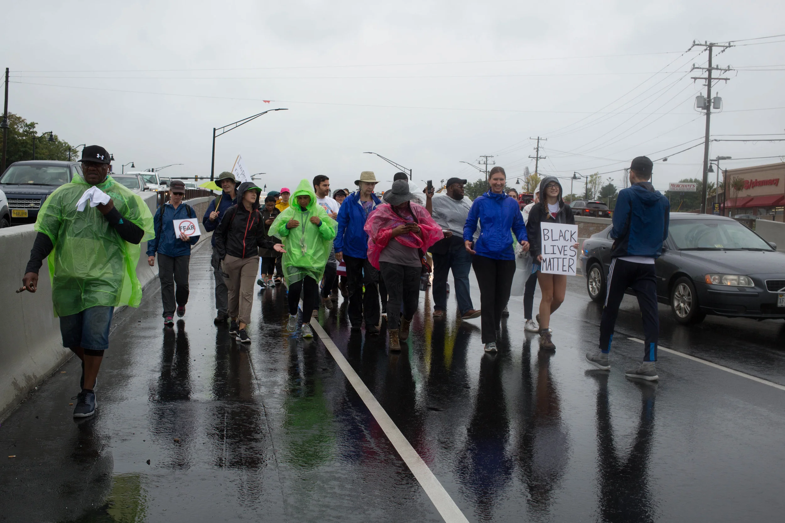 Protesters gather for the kick-off rally and first leg of the 100-mile march from Charlottesville to Washington D.C. in Charlottesville, United States on August 28, 2017. The rally is expected to last for 10 days to reach DC. It is a peaceful march in response to the 'Unite the Right' rally that occurred on August 12 where white nationalists challenged the removal of a statue in honor of Confederate General Robert E. Lee.