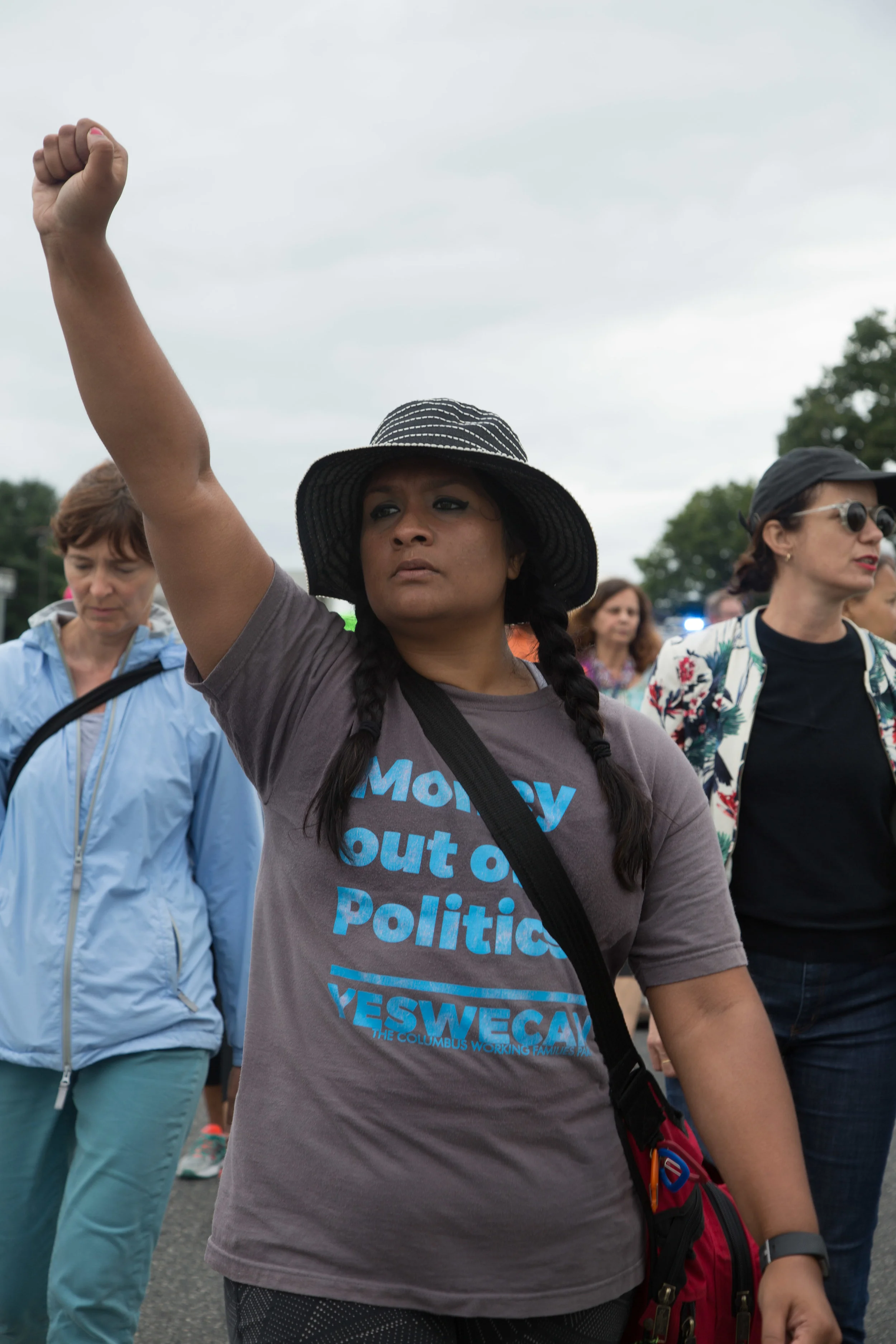 Protesters gather for the kick-off rally and first leg of the 100-mile march from Charlottesville to Washington D.C. in Charlottesville, United States on August 28, 2017. The rally is expected to last for 10 days to reach DC. It is a peaceful march in response to the 'Unite the Right' rally that occurred on August 12 where white nationalists challenged the removal of a statue in honor of Confederate General Robert E. Lee.