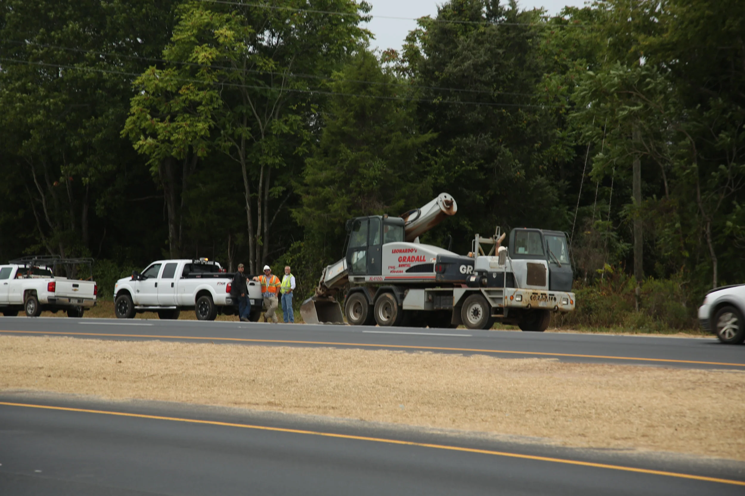 Protesters against white supremacy continue their protest march from Charlottesville to Washington, D.C. along a road in Virginia on September 1, 2017. They set off for the trek on Monday and have reportedly been halted by state police.