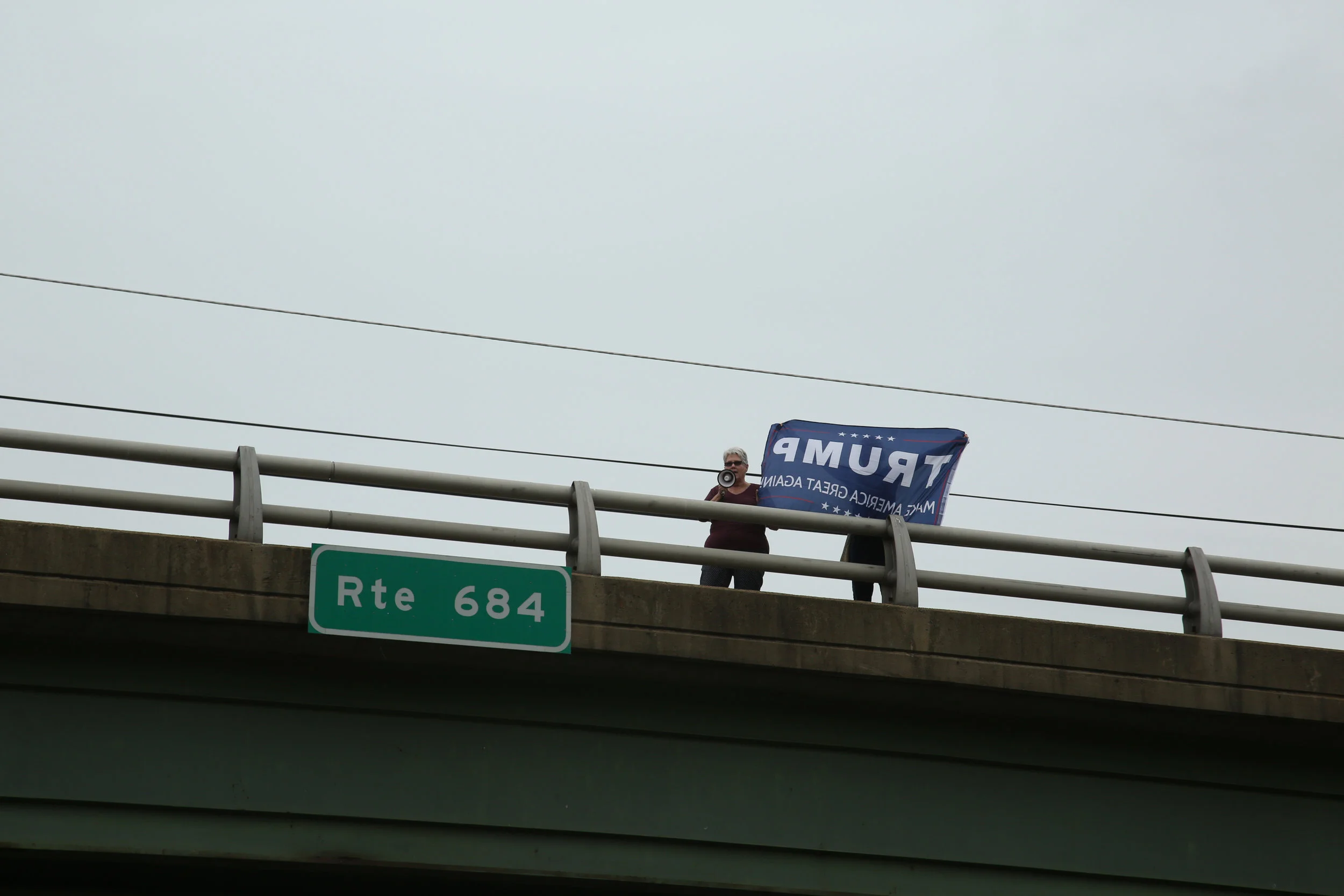 Protesters against white supremacy continue their protest march from Charlottesville to Washington, D.C. along a road in Virginia on September 1, 2017. They set off for the trek on Monday and have reportedly been halted by state police.