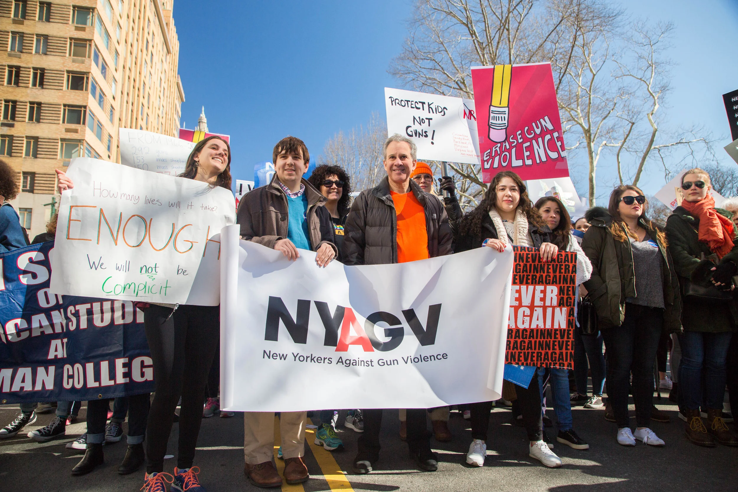 Over 200,000 protesters came out to protest the NRA in favor of Gun Reform. AG Eric Schneiderman joined the march.