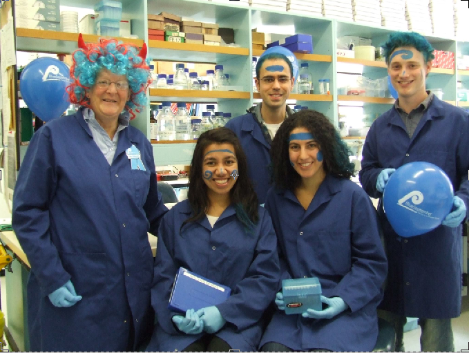Francesco, his Ph.D. Mentor and co-workers in occasion of a prostate cancer fundraising event "Blue September". University of Otago, 2013