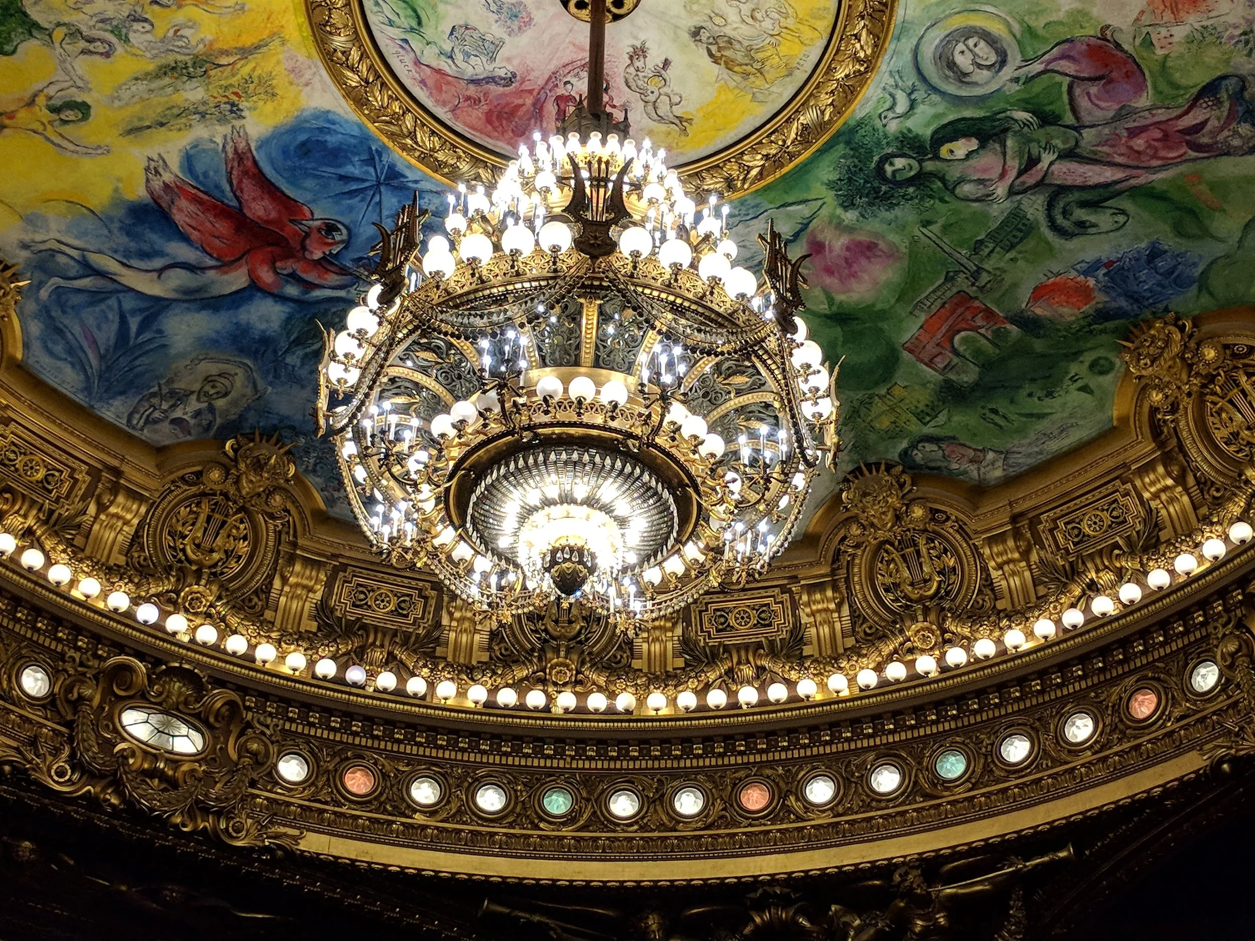 The famous chandelier featured in the Phantom of the Opera