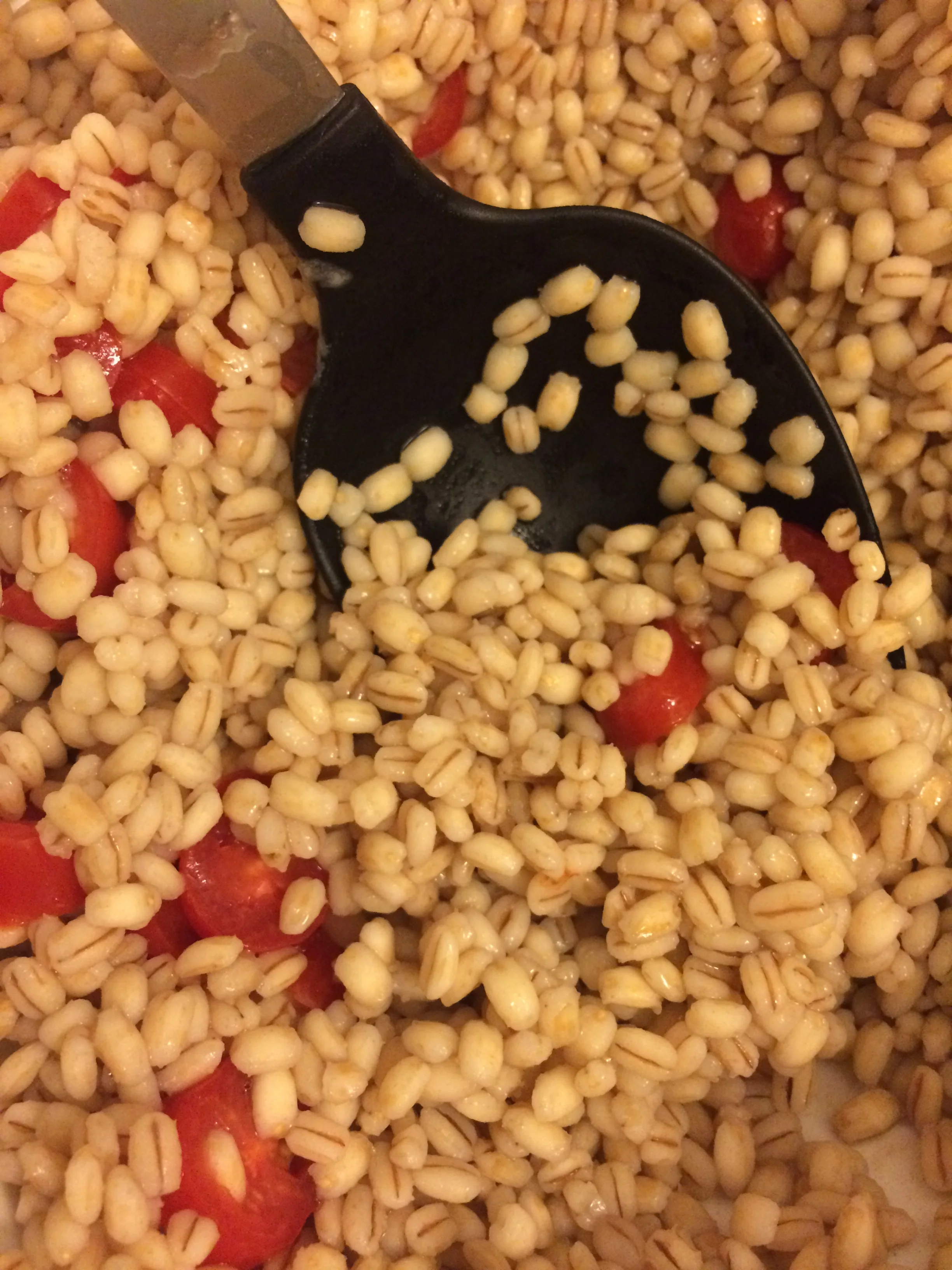 barley with tomatoes, pistachios