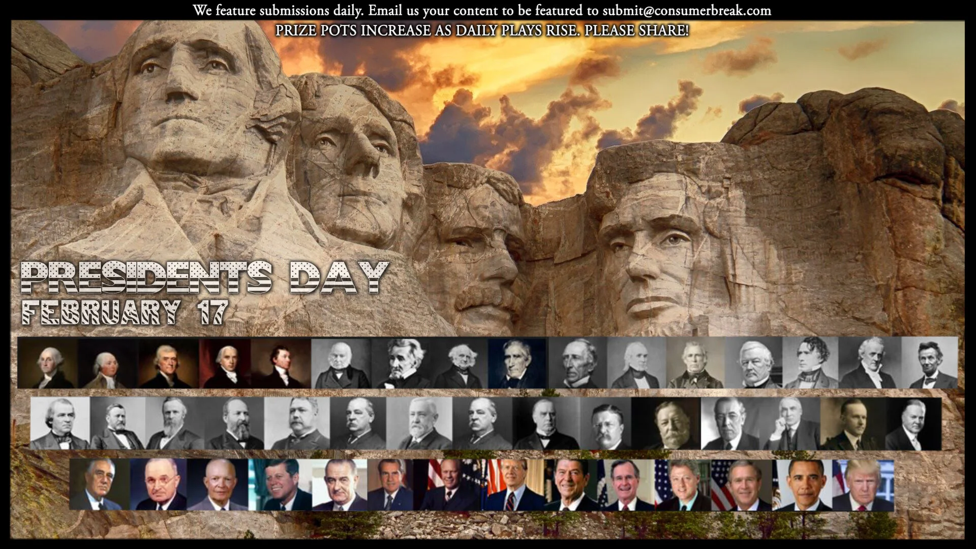 1-LEVEL GAME 1-Day Contest#PresidentsDay