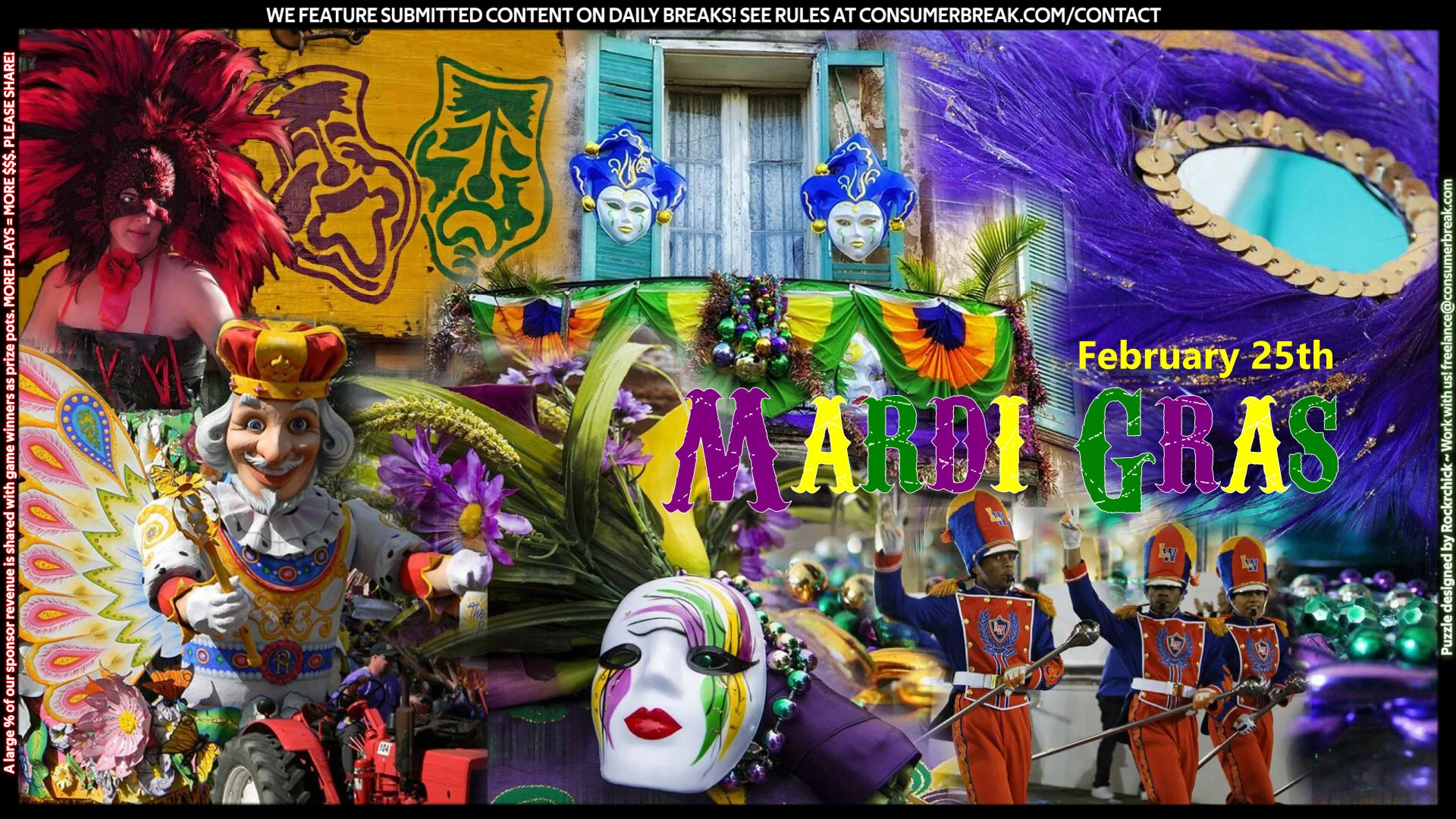1-LEVEL GAME 1-Day Contest#MardiGras2020