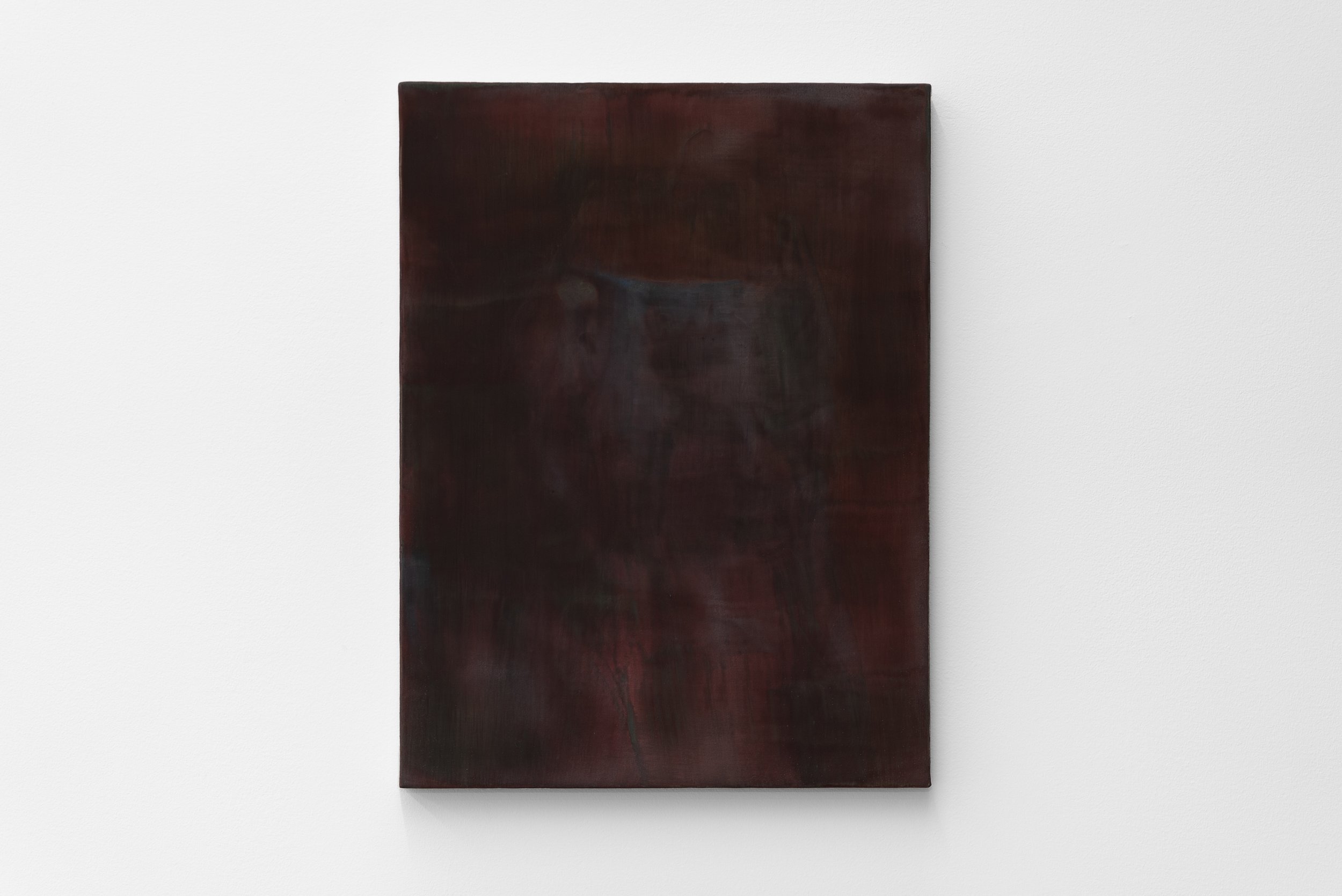    Pink Madder, Red Dawn     2025   Distemper on linen over panel   16 × 12in  