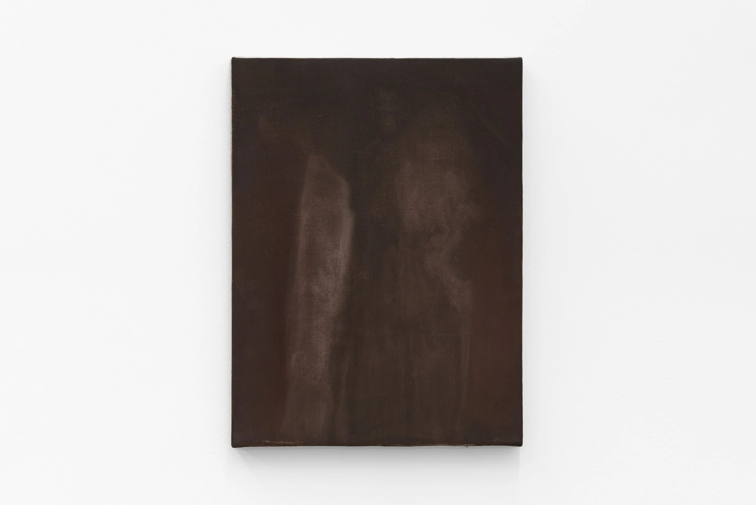    A Visitor     2025   Distemper on linen over panel   12 × 9 in  