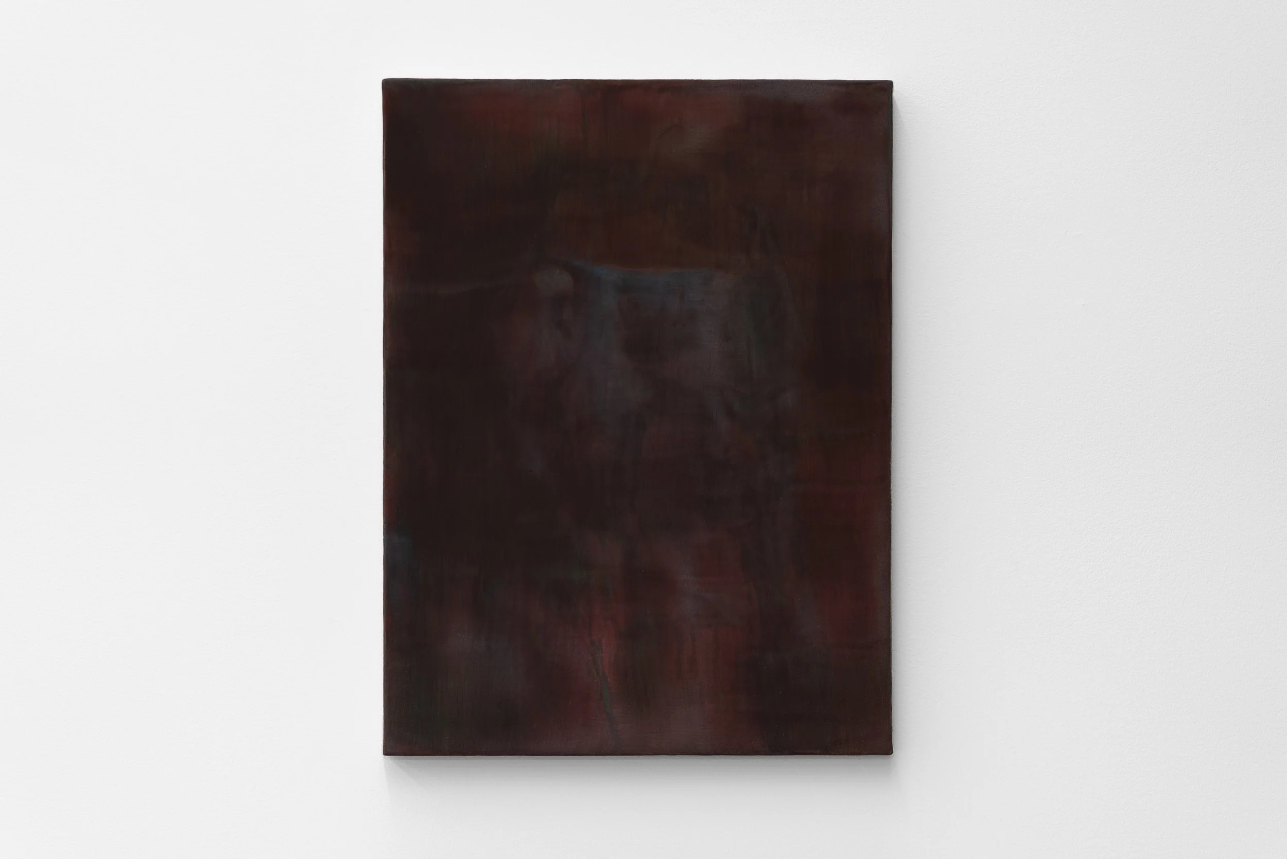    Pink Madder, Red Dawn     2025   Distemper on linen over panel   16 × 12 in  