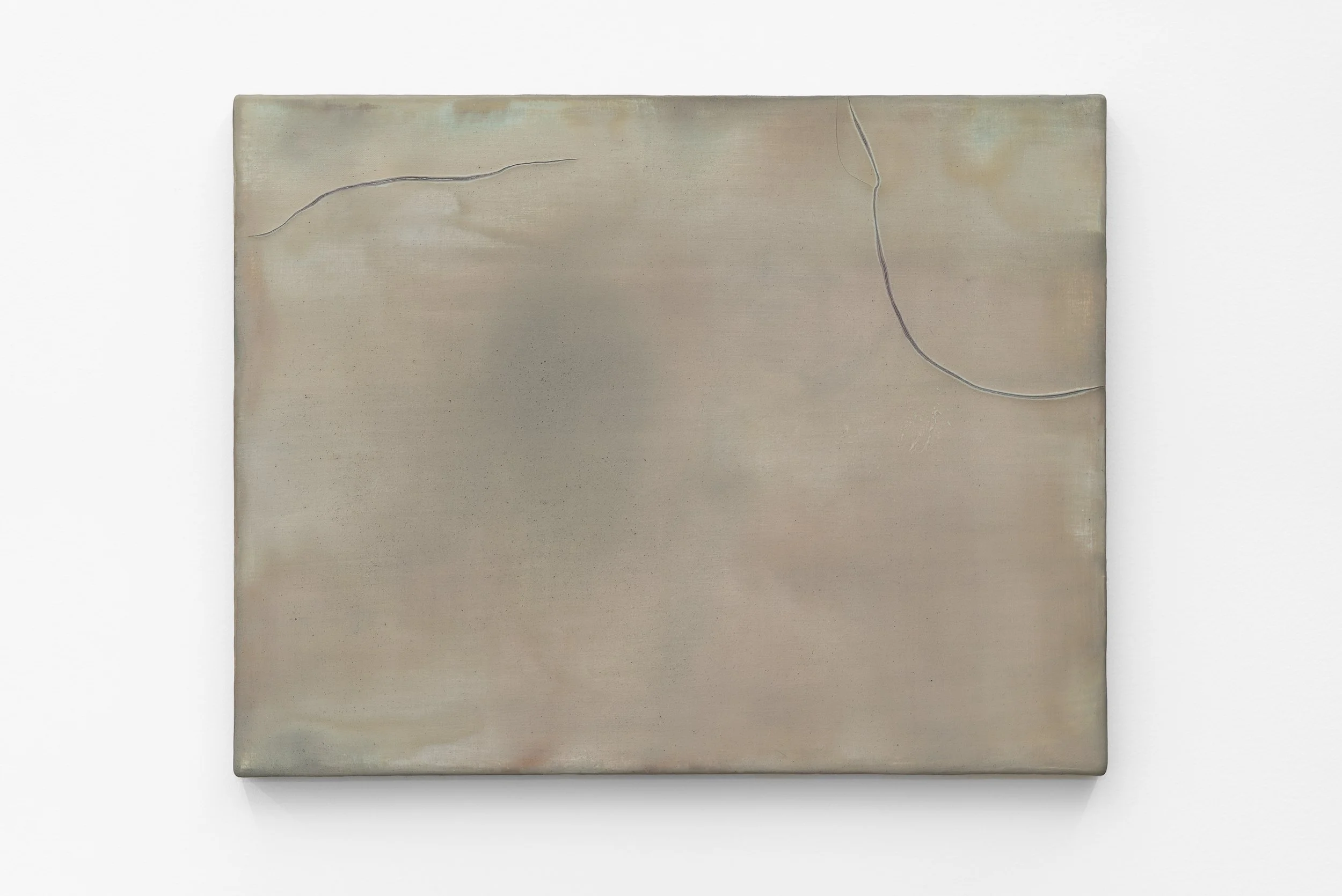    Bad Picture     2025   Distemper on linen over panel   14 × 18 in  