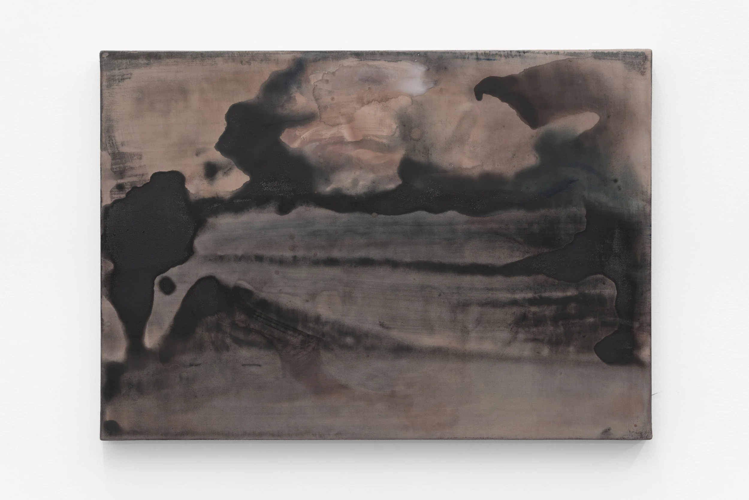    Sundown     2026   Distemper on linen over panel   12 × 17 in  