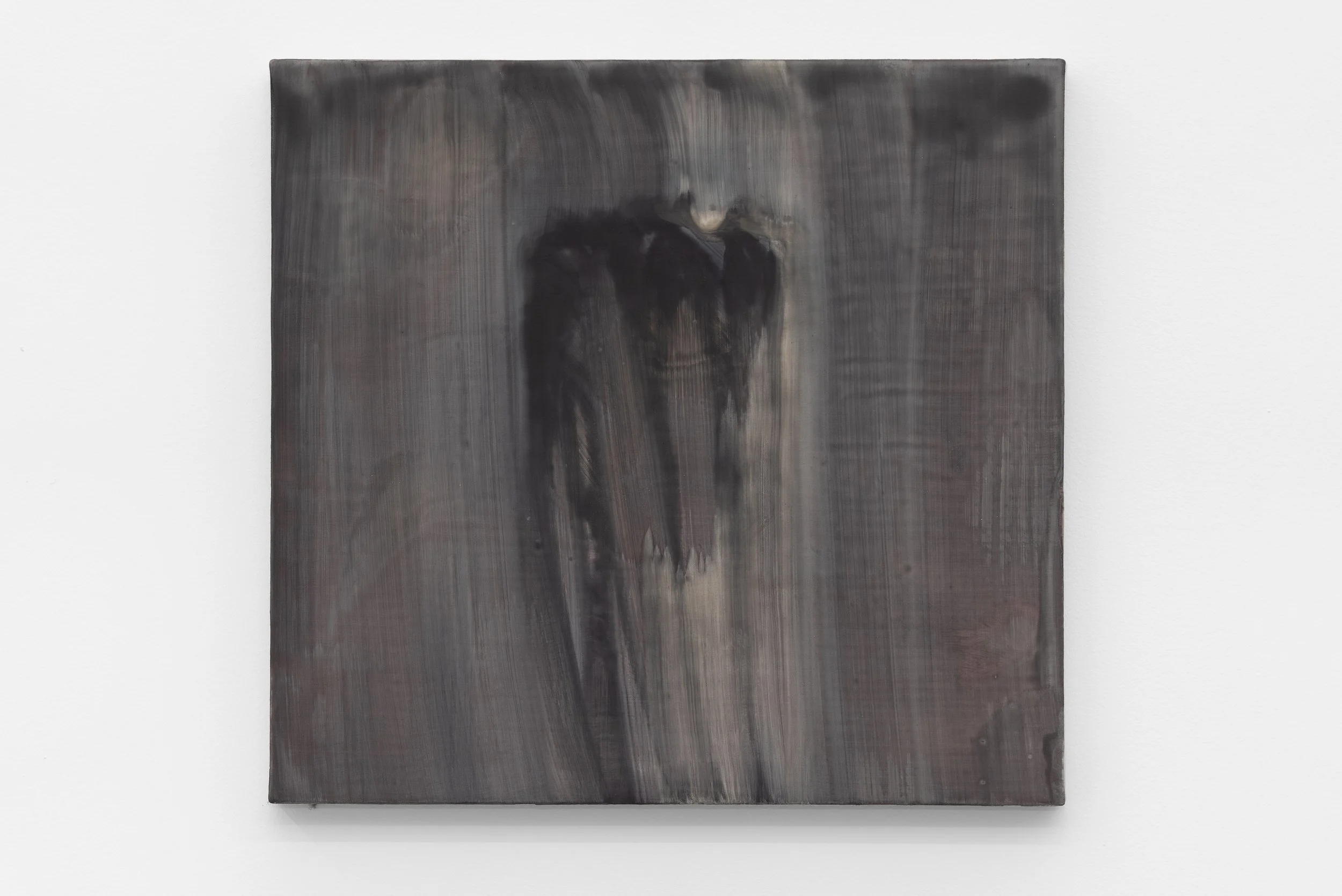    Black Spot     2025   Distemper on linen over panel   15 × 16 in  