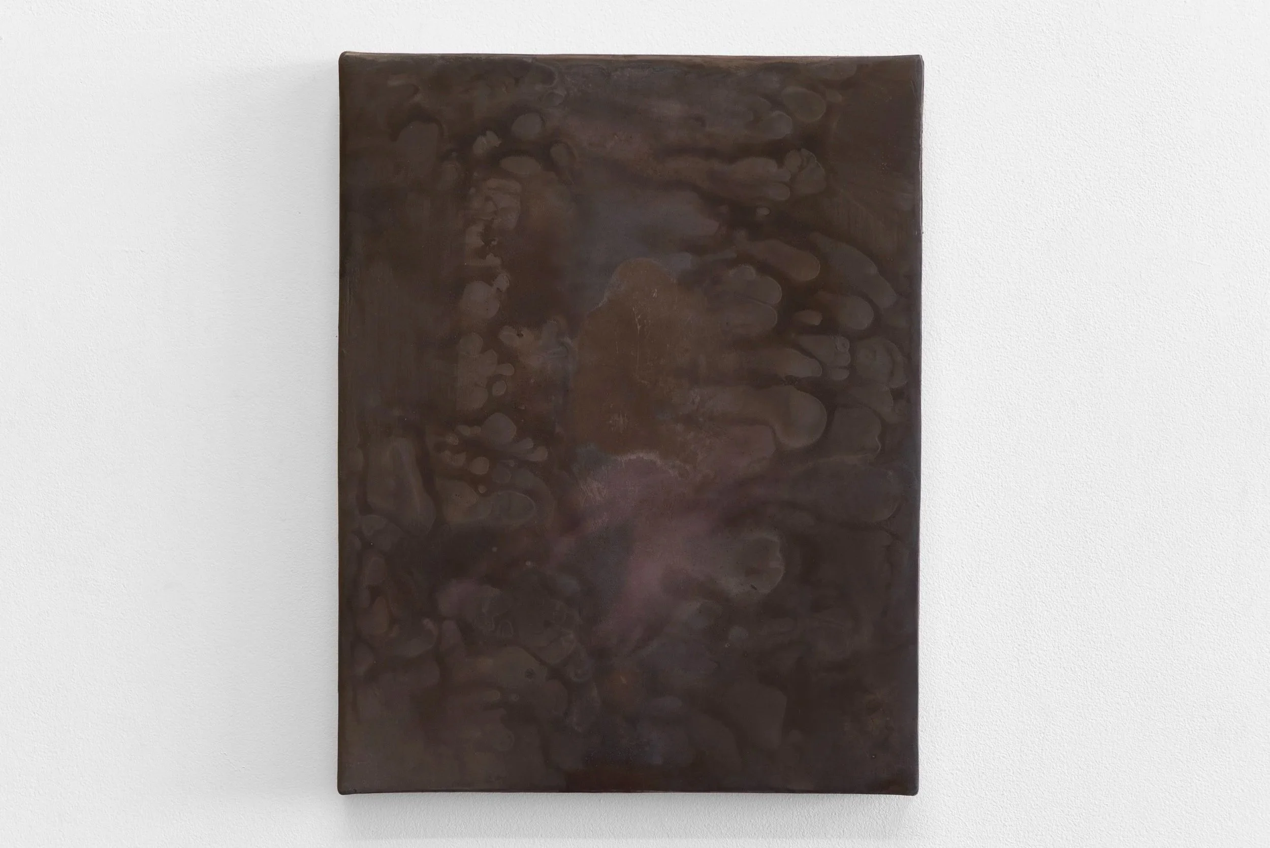    Losing Her Meaning     2025   Distemper on linen over panel   14 × 11 in  