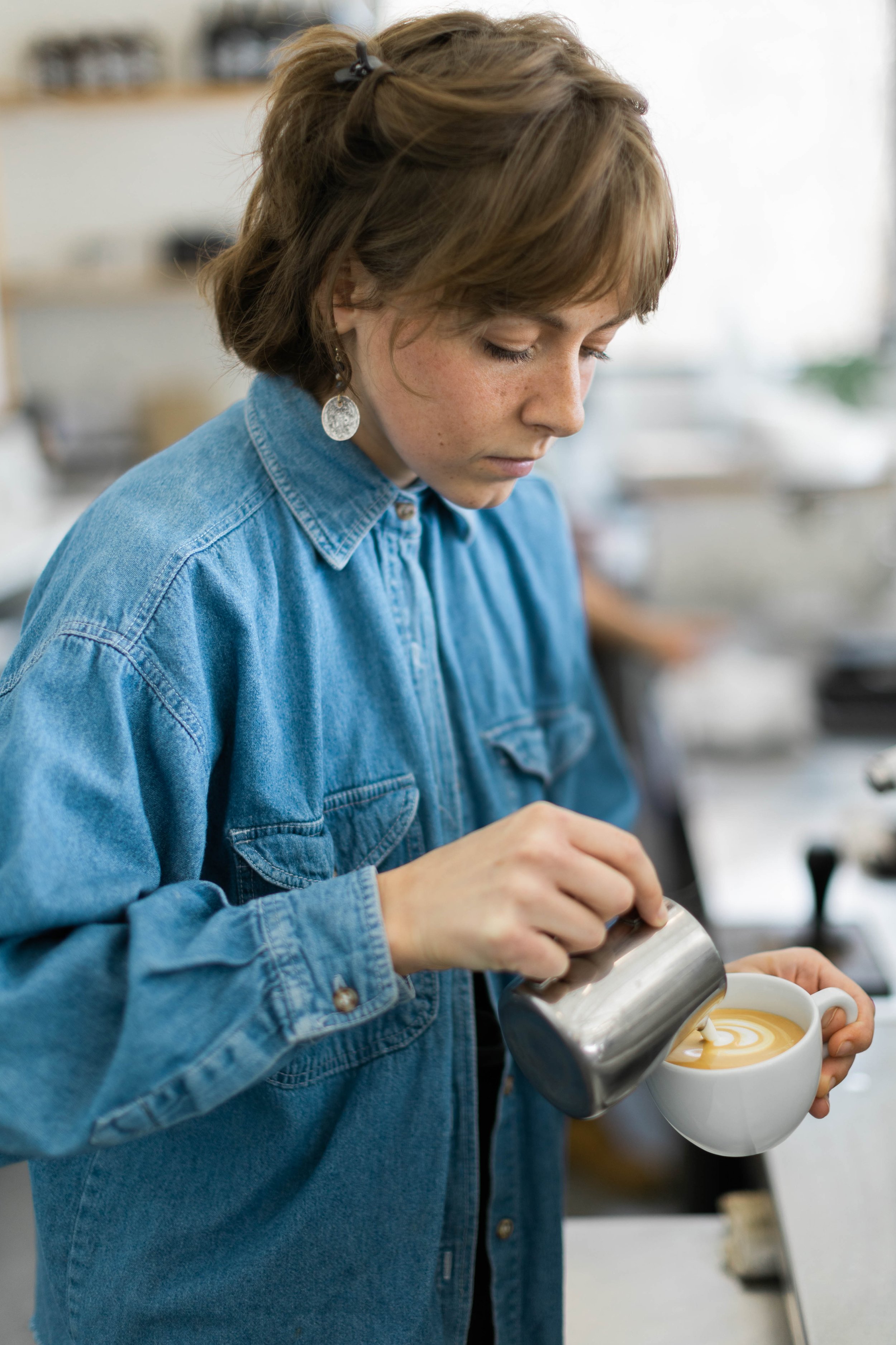 Molly Pouring Latte Art