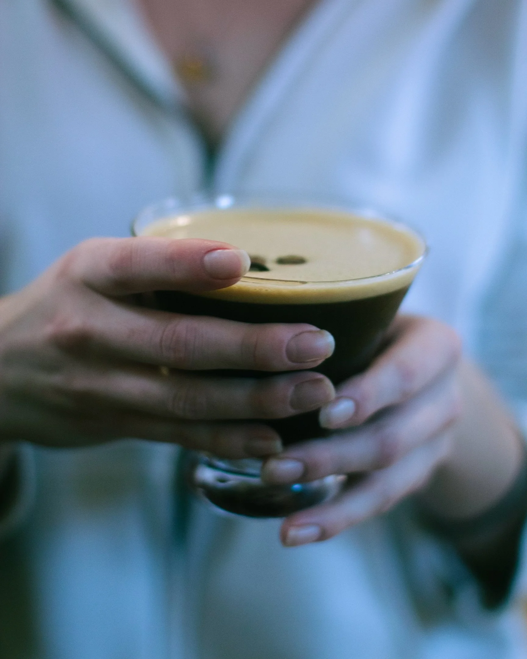 Espresso Martini being held