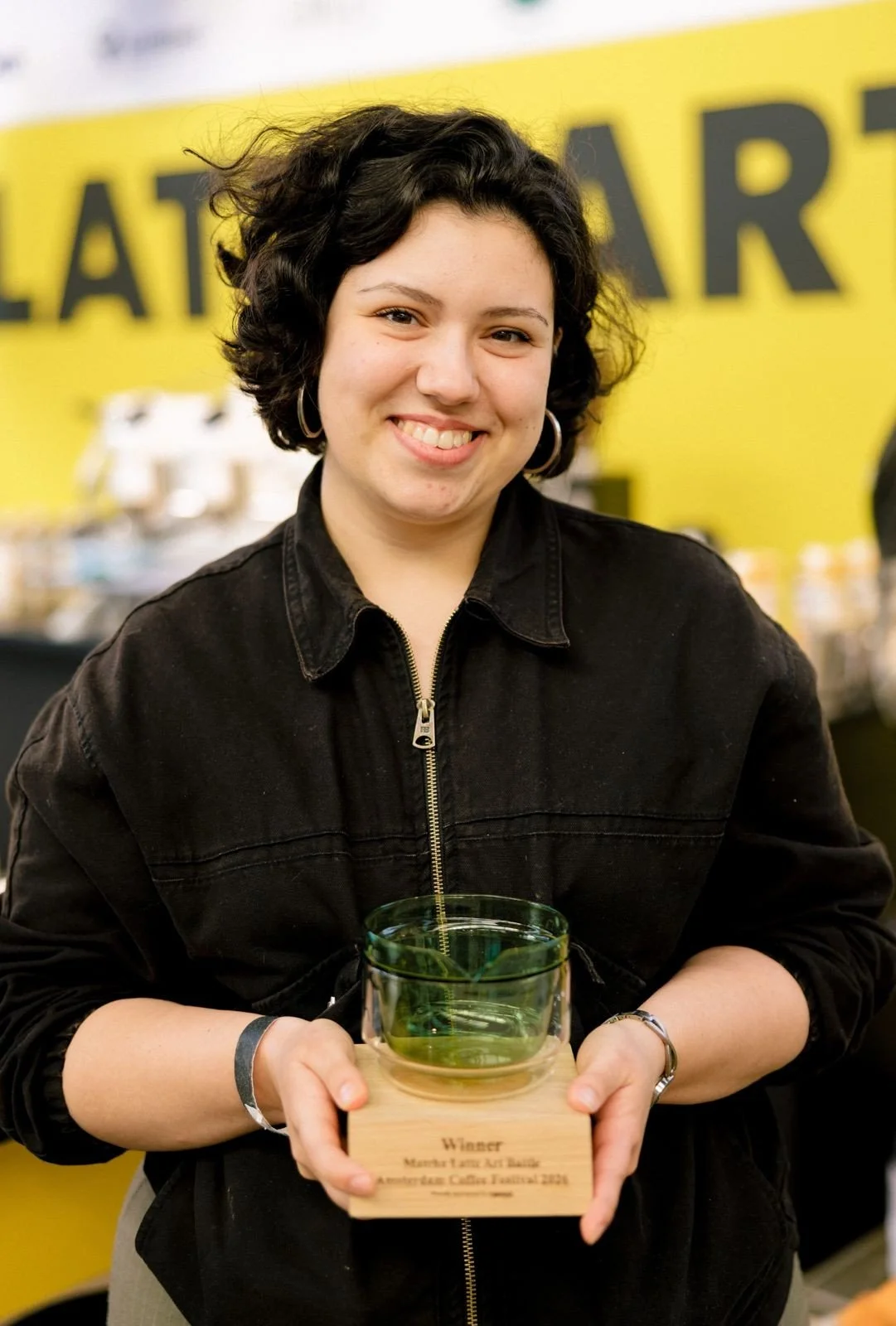 Megan Virginia Brown Suarez showing her trophy