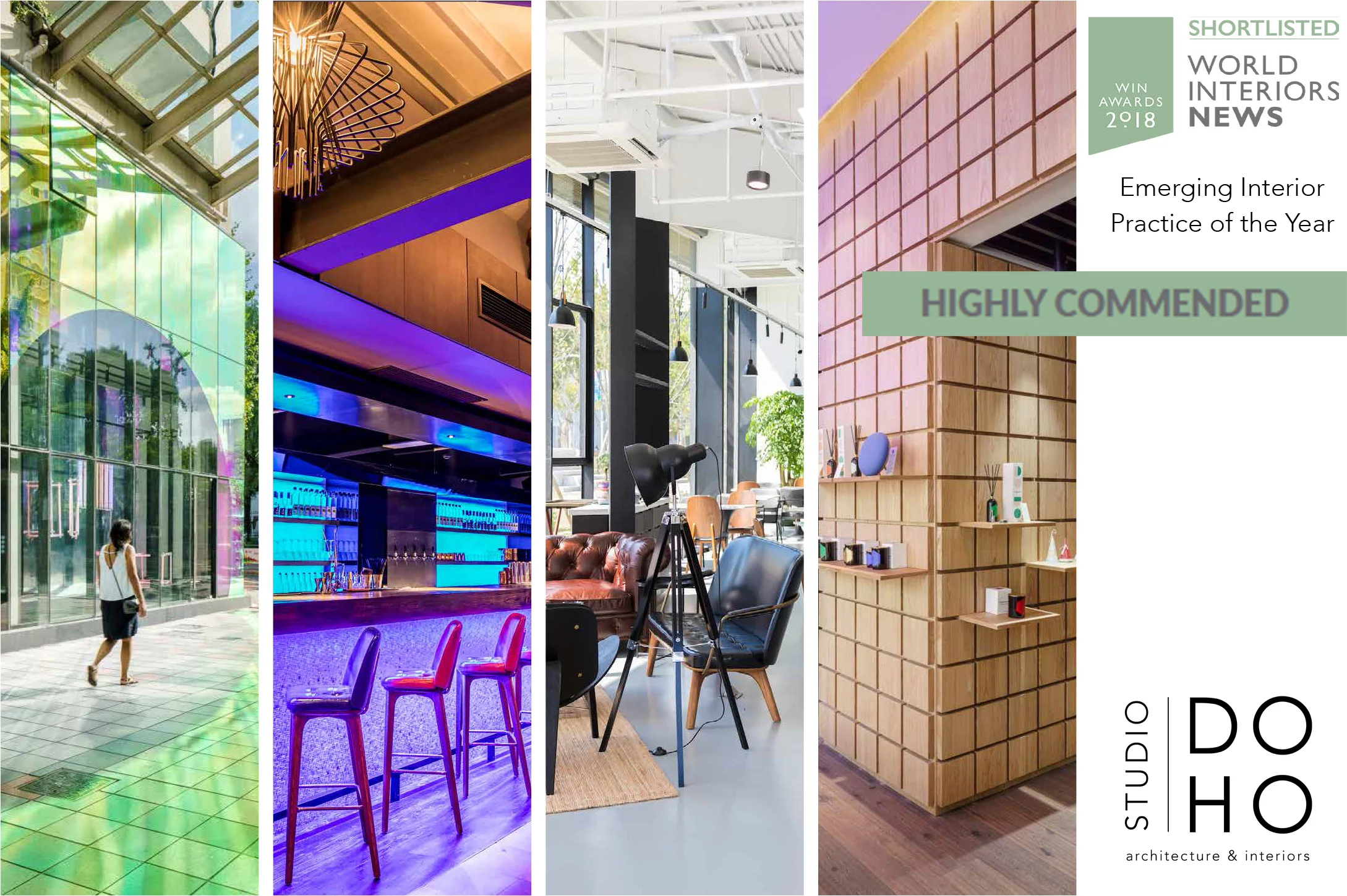 STUDIO DOHO has been shortlisted for Emerging Interior Practice of the Year Award 2018 by WINAWARDS