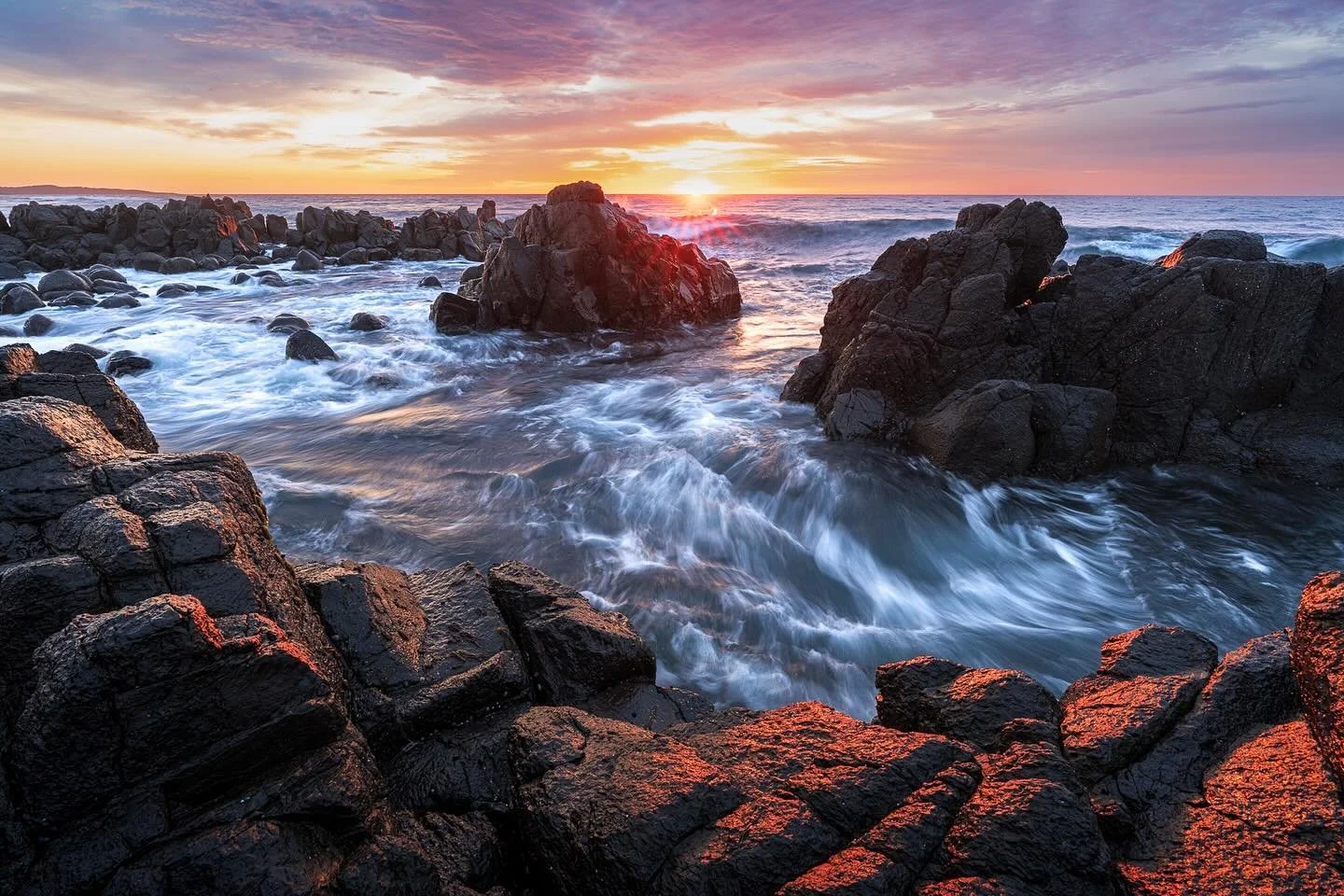 &ldquo;Minnamurra Magic&rdquo;
Sunrise / Minnamurra Headland, South Coast, NSW, Australia.

It&rsquo;s been a while since Mitch and I shared a sunrise here &hellip; life sometimes gets in the way. So glad we both made the effort. Hitting the road at 
