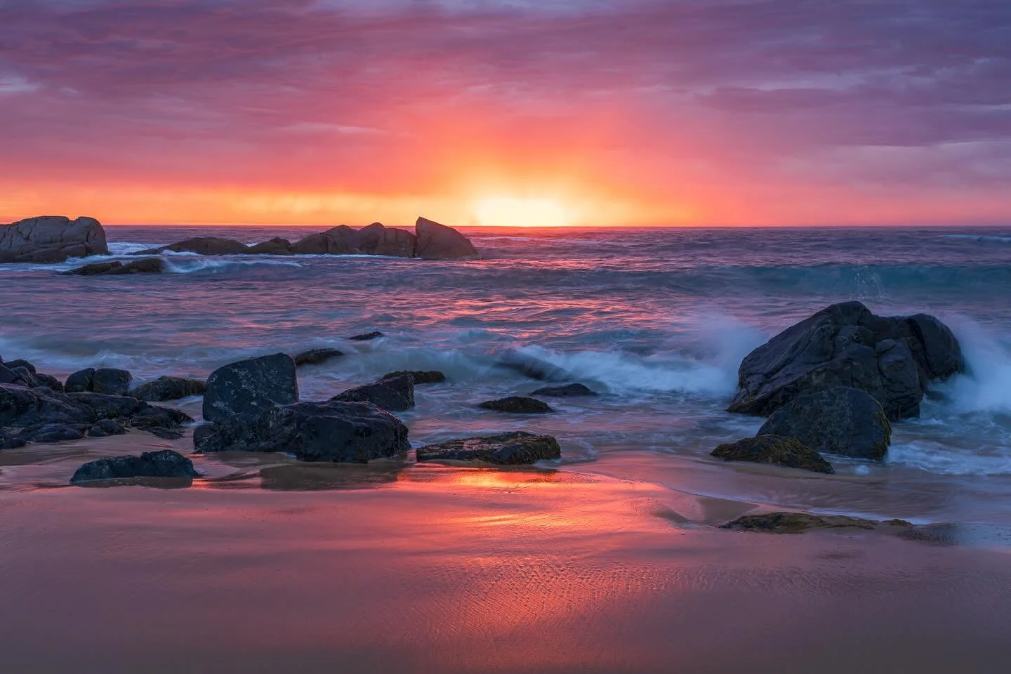 “Enter the Dragon”
Sunrise / Meringo Beach, Eurobodalla, NSW, Australia.
One of the most stunning, most vibrant sunrises I have ever witnessed.
A few days camping down south last week, with my last night staying just south of Moruya and