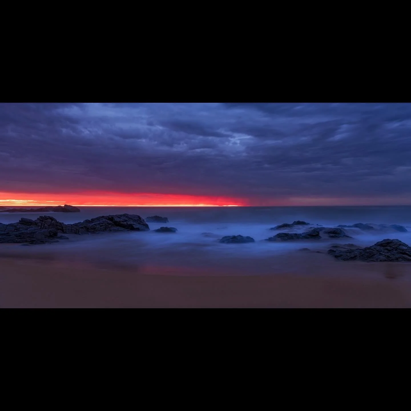 &ldquo;What only my eyes could See&rdquo;
Sunrise / Meringo Beach, Eurobodalla, NSW, Australia.

A stunning, vibrant sunrise that seemed to go on and on!
The beach all to myself.

This shot was take 20 minutes before sunrise, a 13 second exposure to 